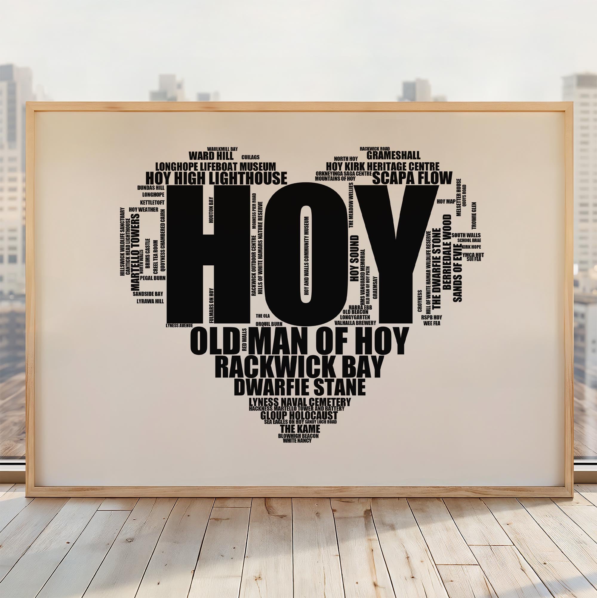 Hoy - Premium Typographic Word Cloud Prints, Posters & Gifts