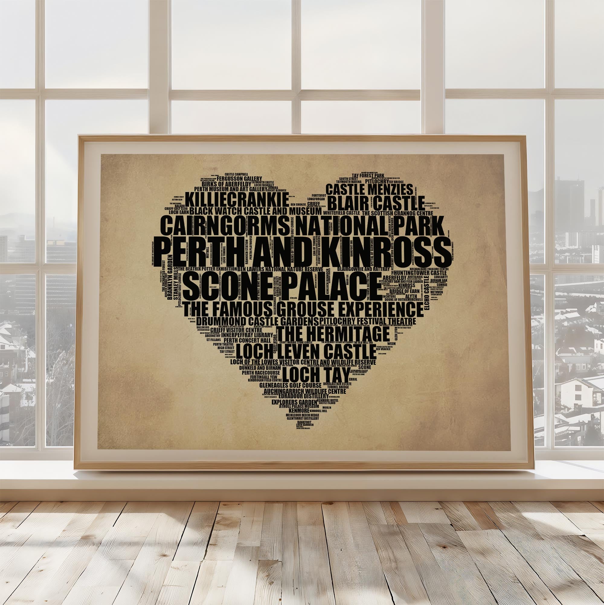 Perth and Kinross - Premium Typographic Word Cloud Prints, Posters & Gifts