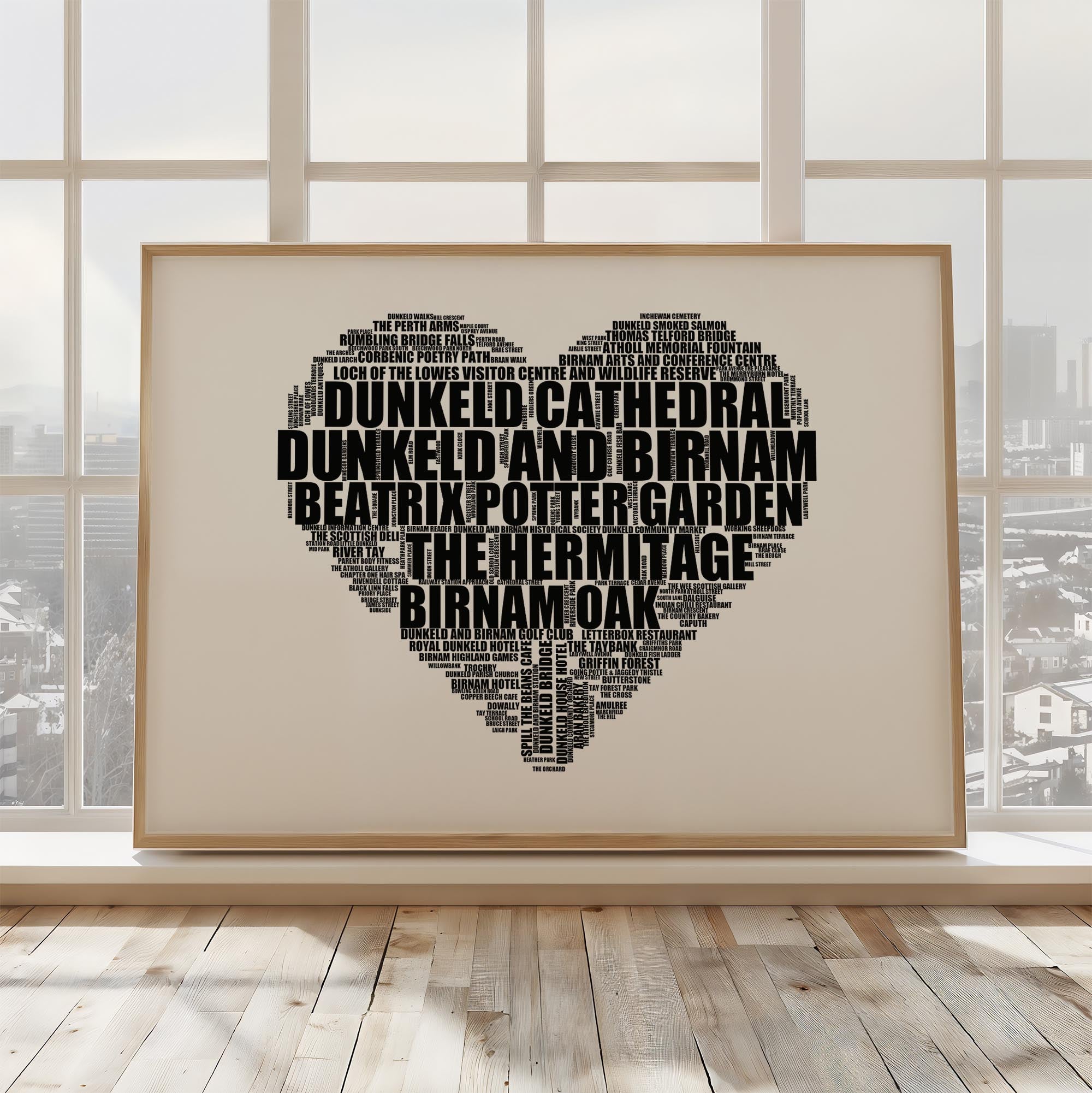 Dunkeld and Birnam - Premium Typographic Word Cloud Prints, Posters & Gifts