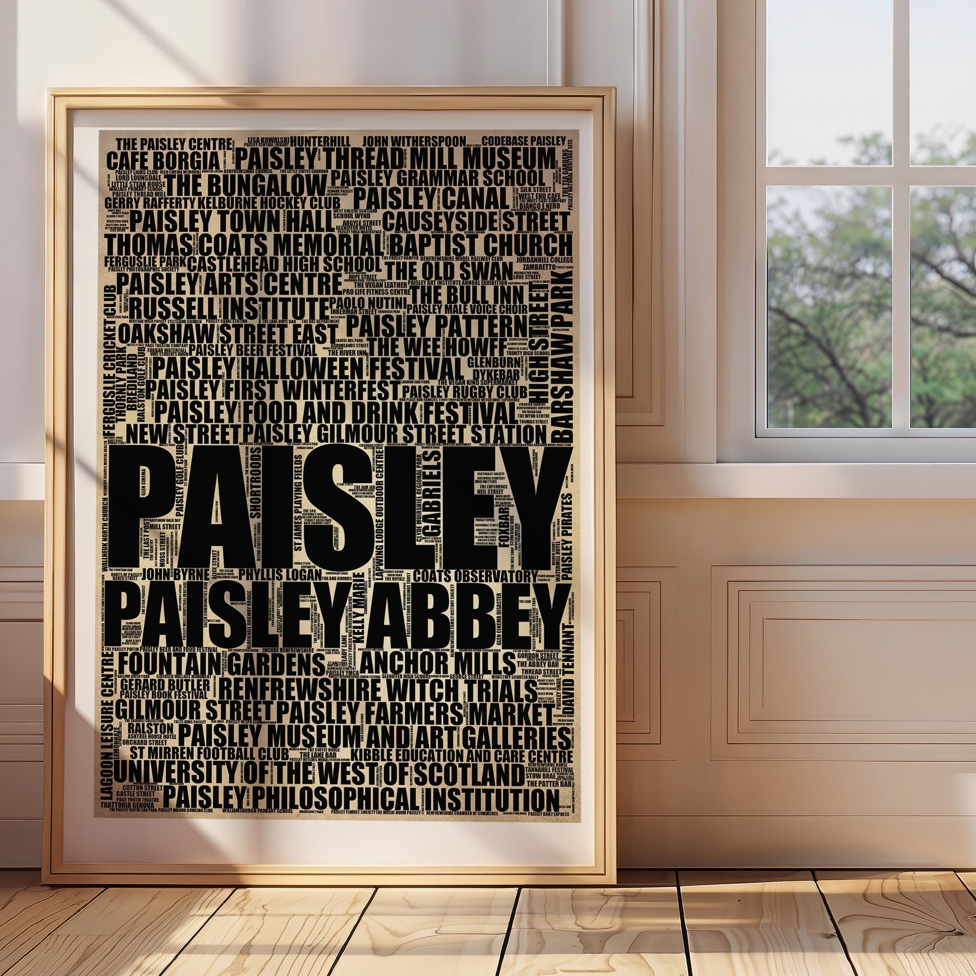 Paisley - Premium Typographic Word Cloud Prints, Posters & Gifts