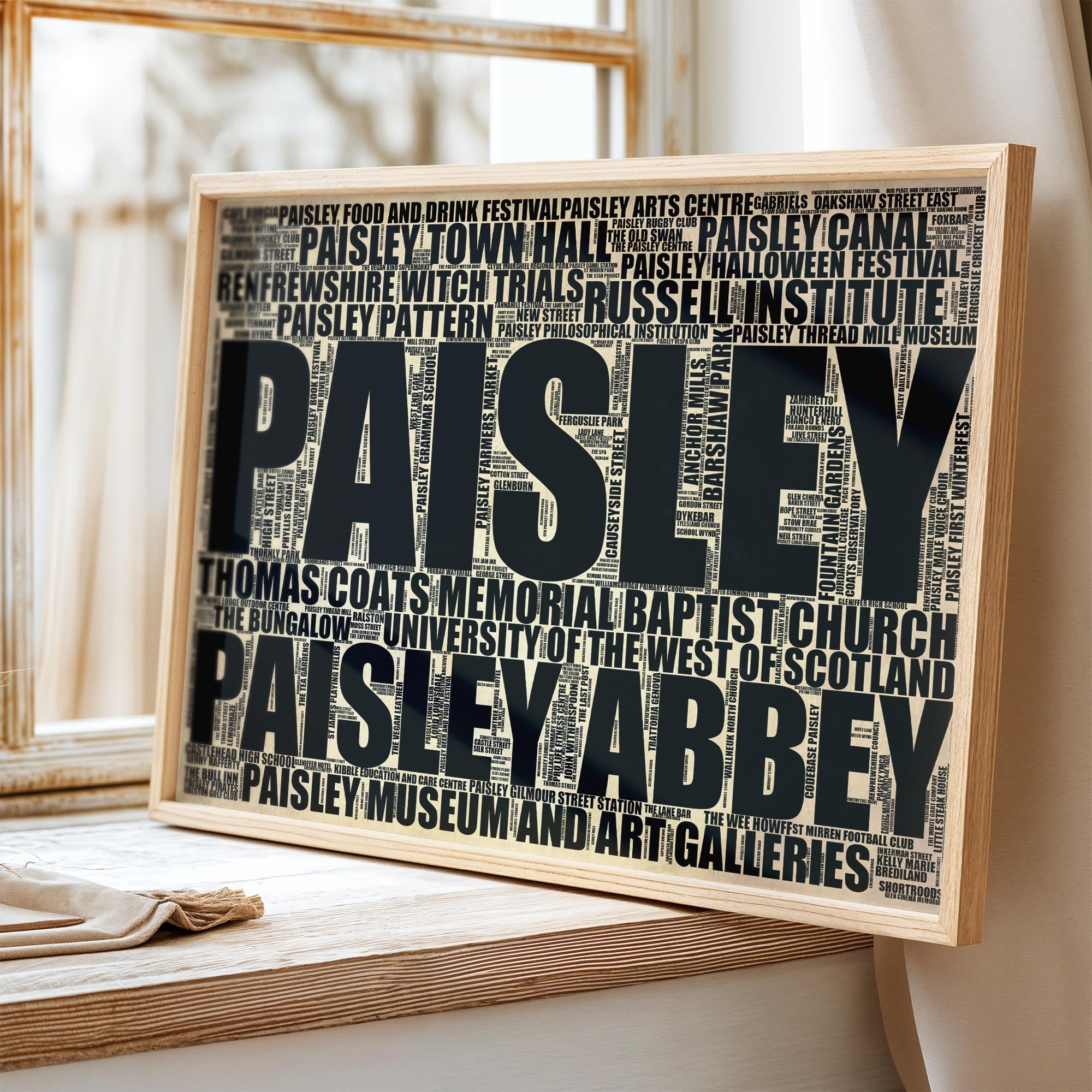 Paisley - Premium Typographic Word Cloud Prints, Posters & Gifts