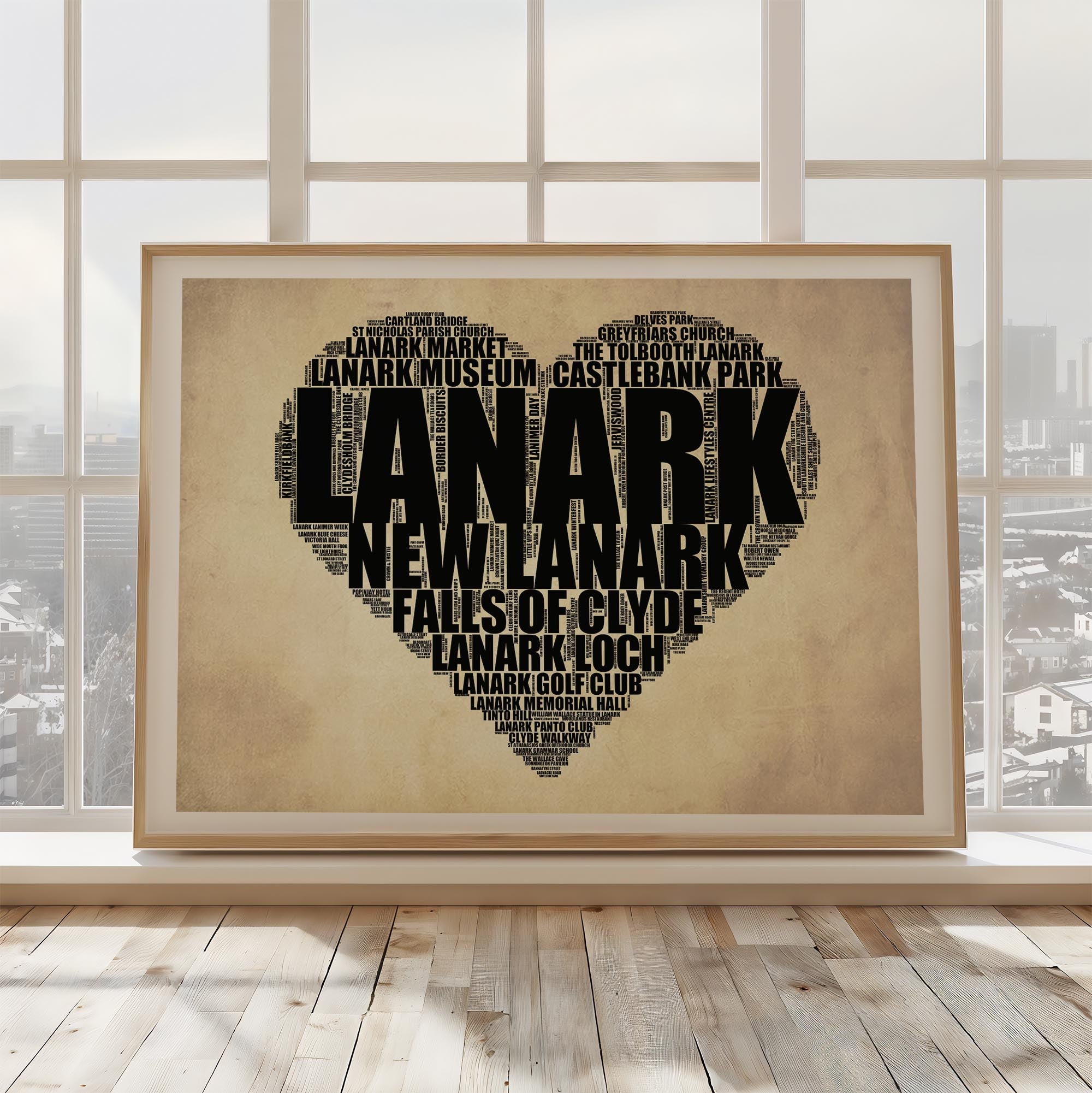 Lanark - Premium Typographic Word Cloud Prints, Posters & Gifts