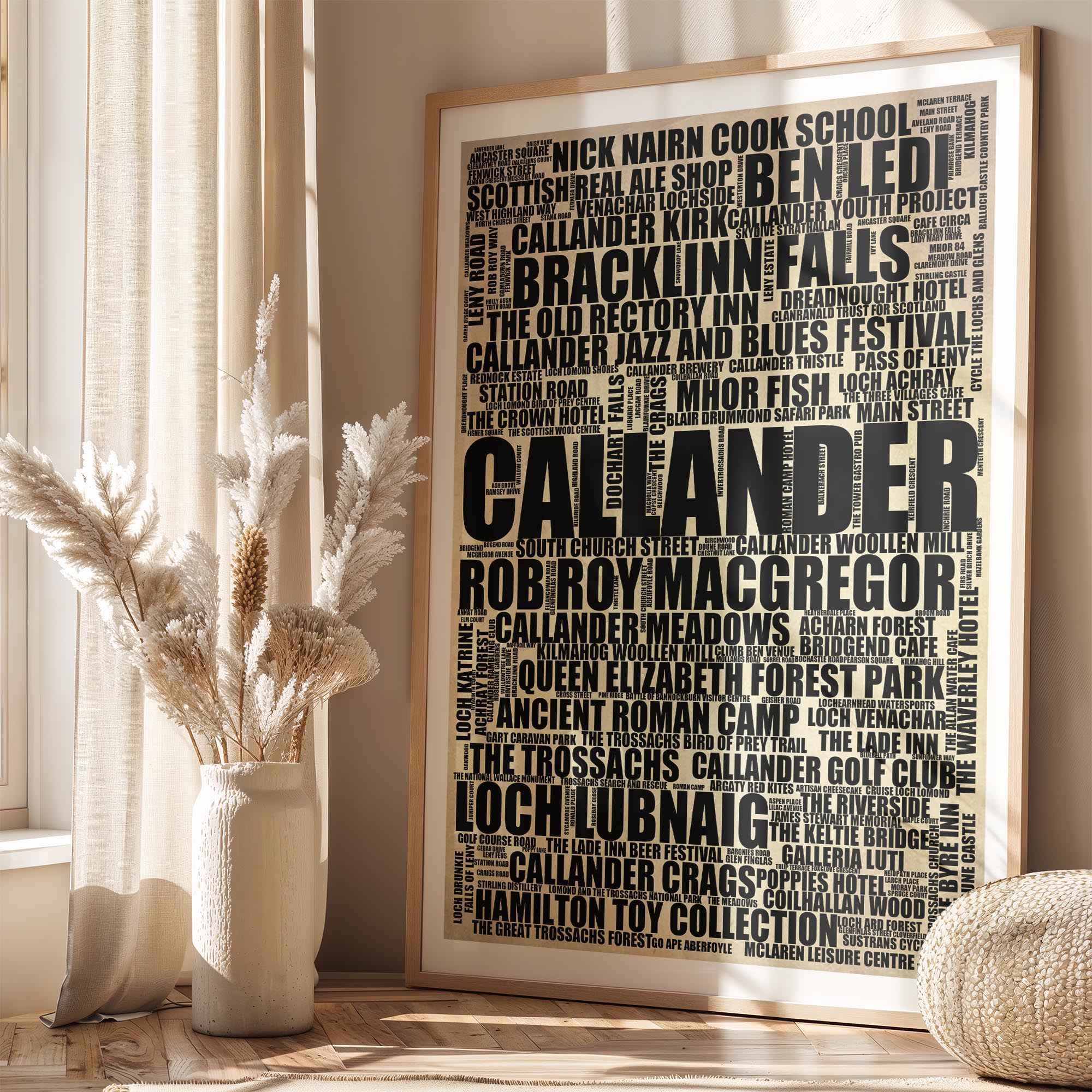 Callander - Premium Typographic Word Cloud Prints, Posters & Gifts