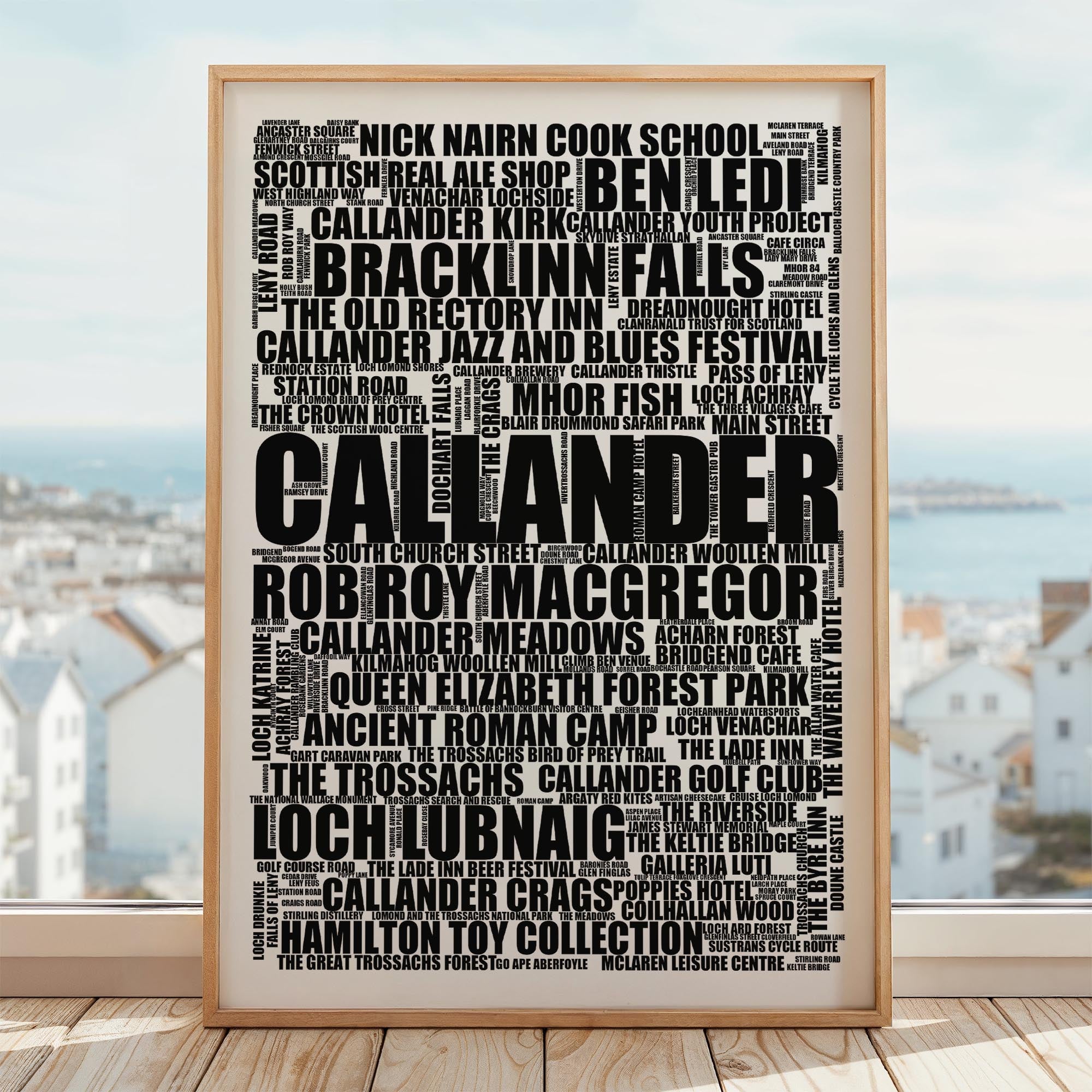 Callander - Premium Typographic Word Cloud Prints, Posters & Gifts