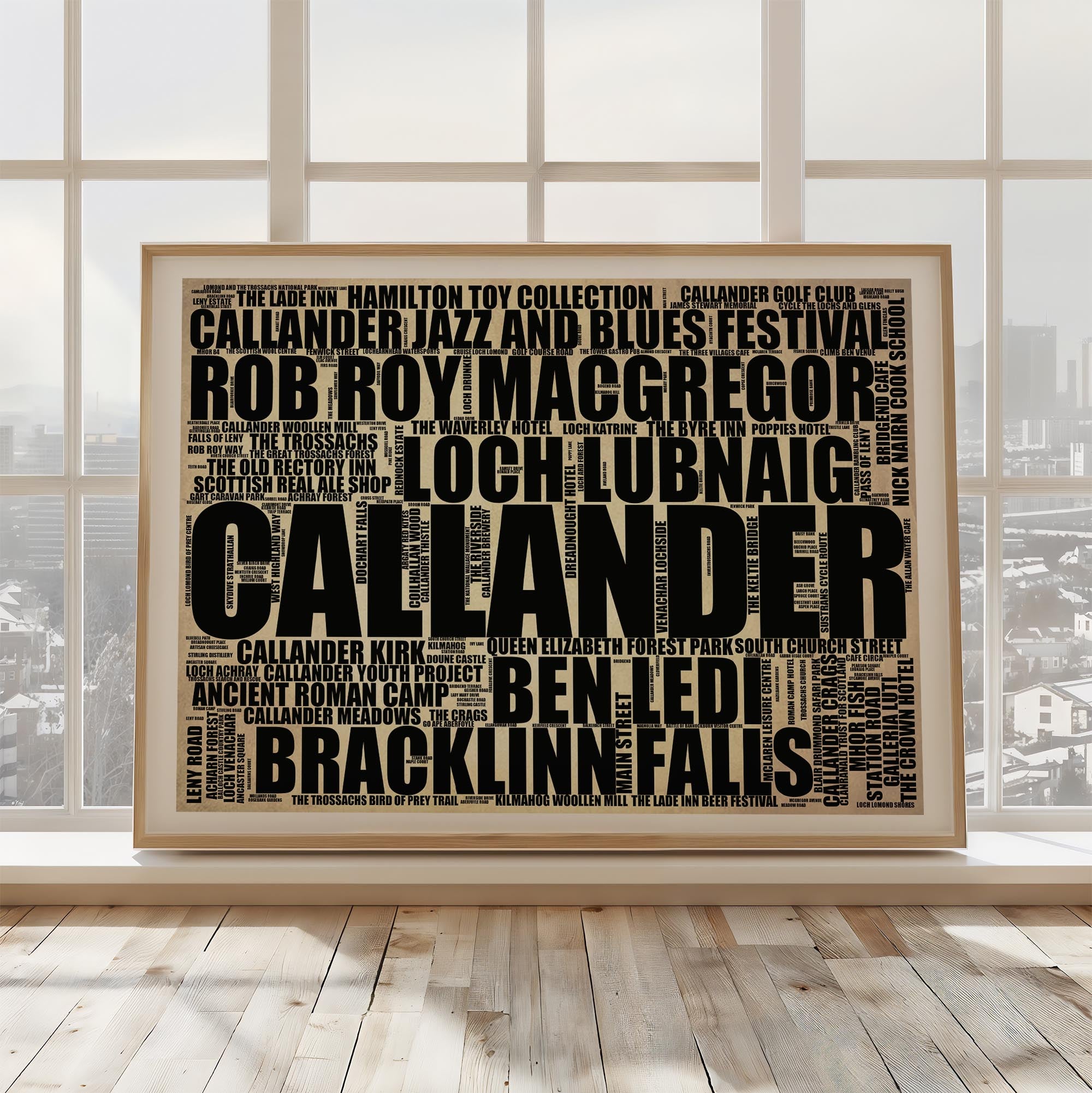 Callander - Premium Typographic Word Cloud Prints, Posters & Gifts