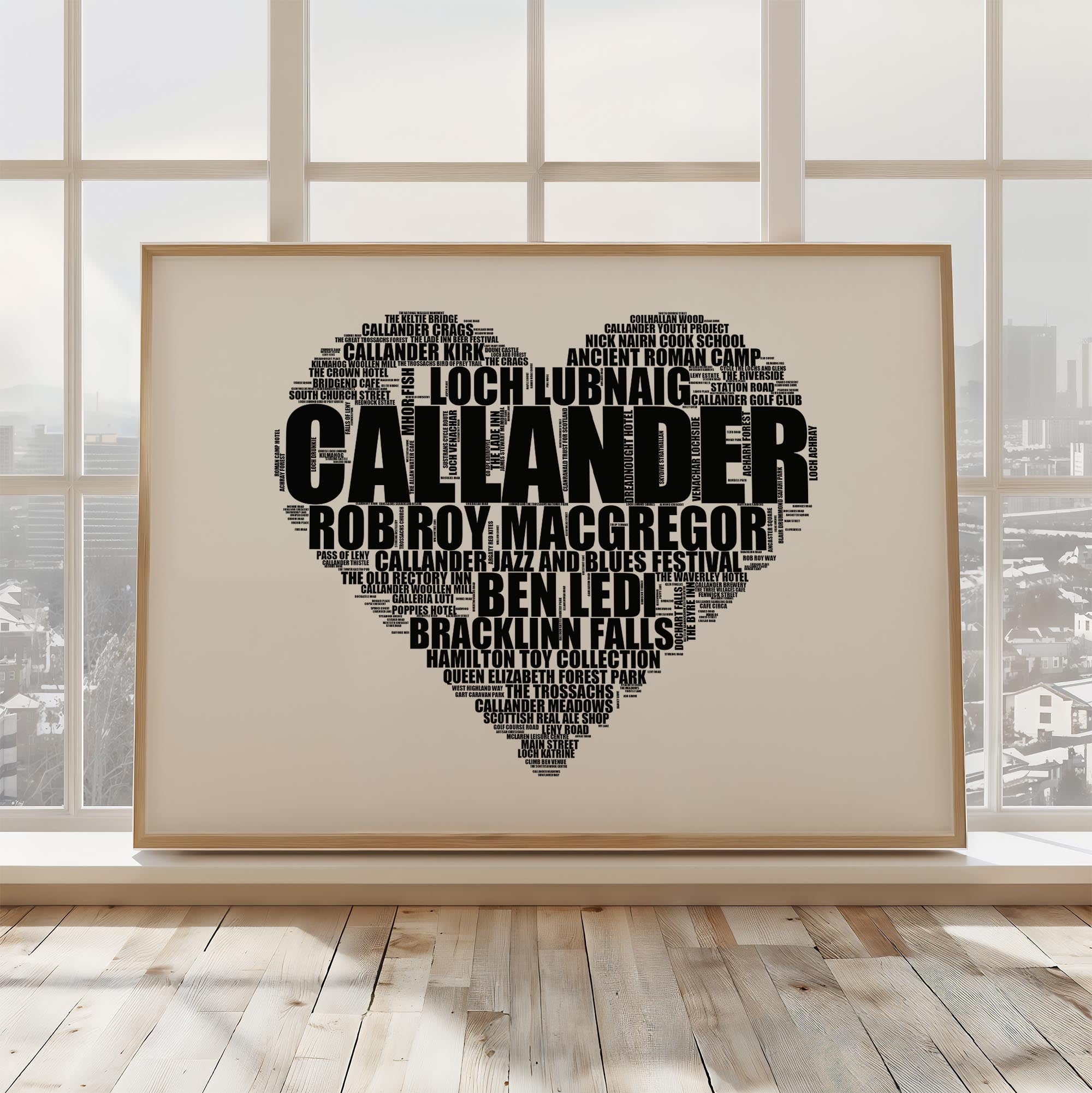 Callander - Premium Typographic Word Cloud Prints, Posters & Gifts