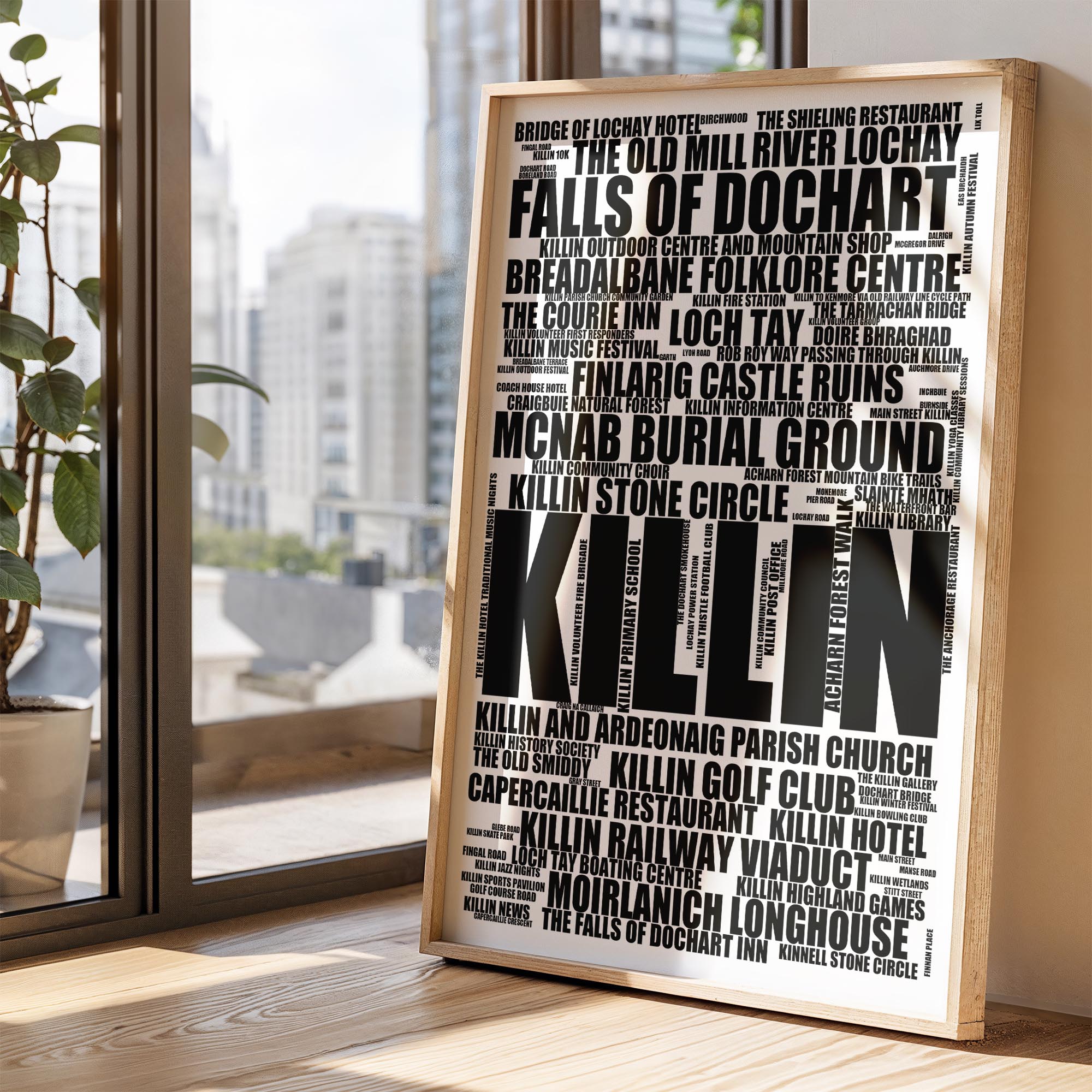 Killin - Premium Typographic Word Cloud Prints, Posters & Gifts