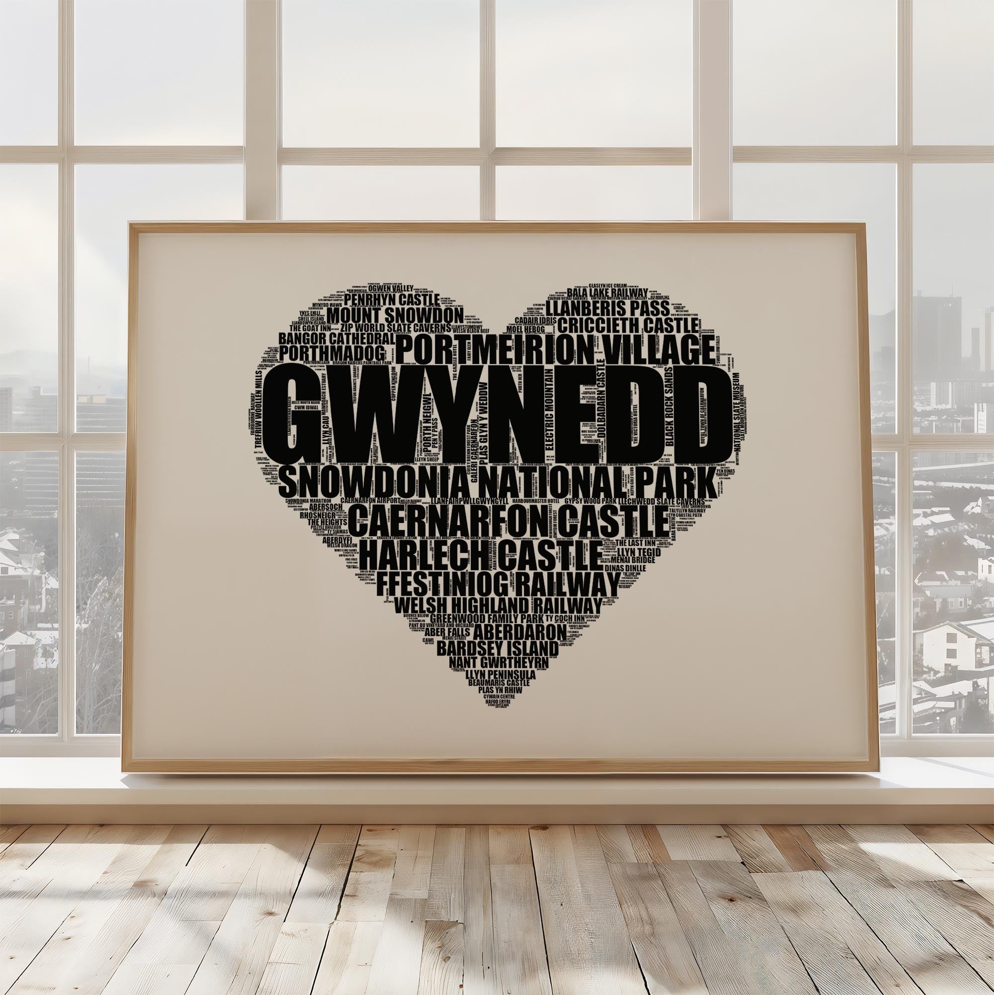 Gwynedd - Premium Typographic Word Cloud Prints, Posters & Gifts