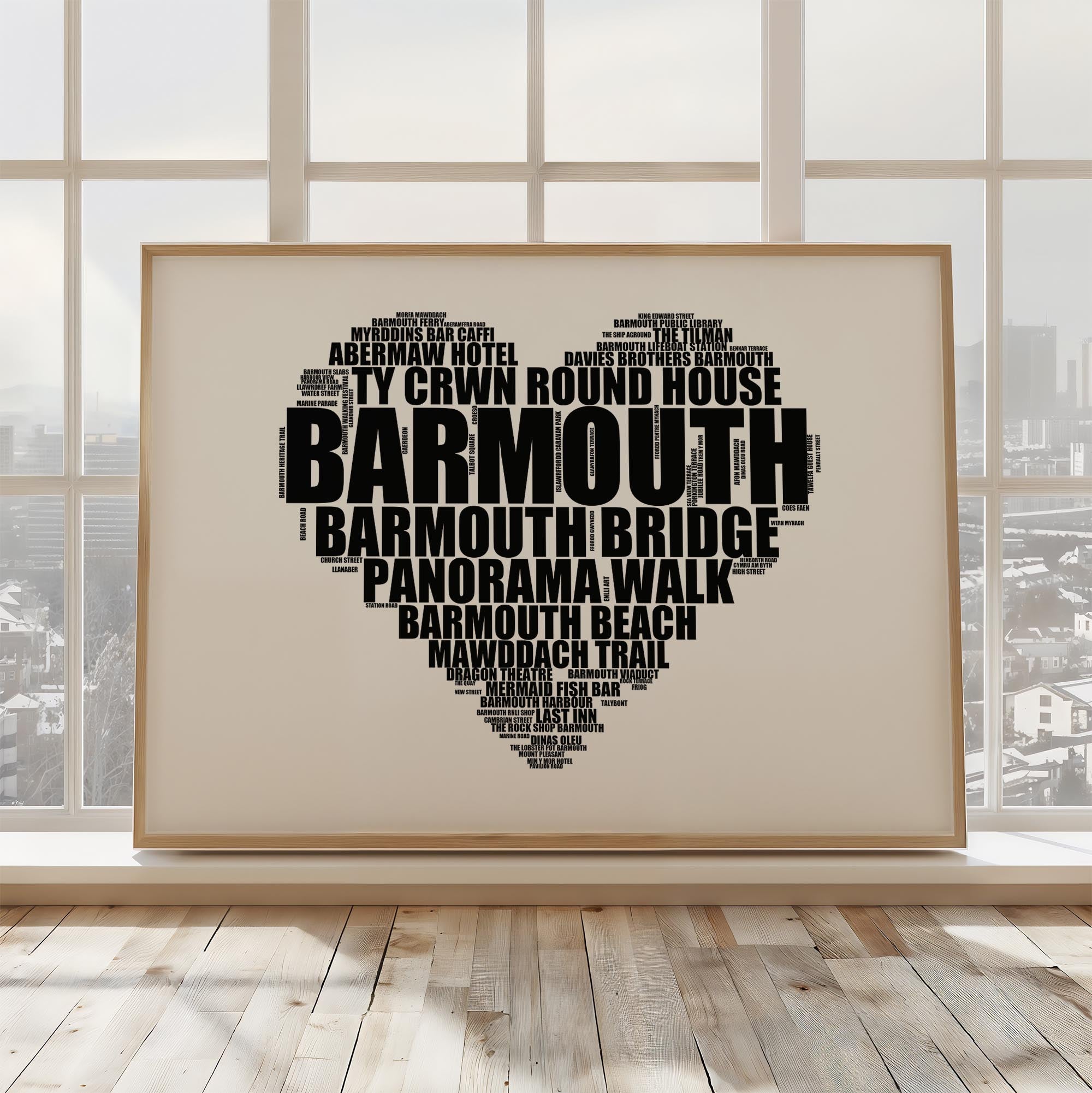 Barmouth - Premium Typographic Word Cloud Prints, Posters & Gifts