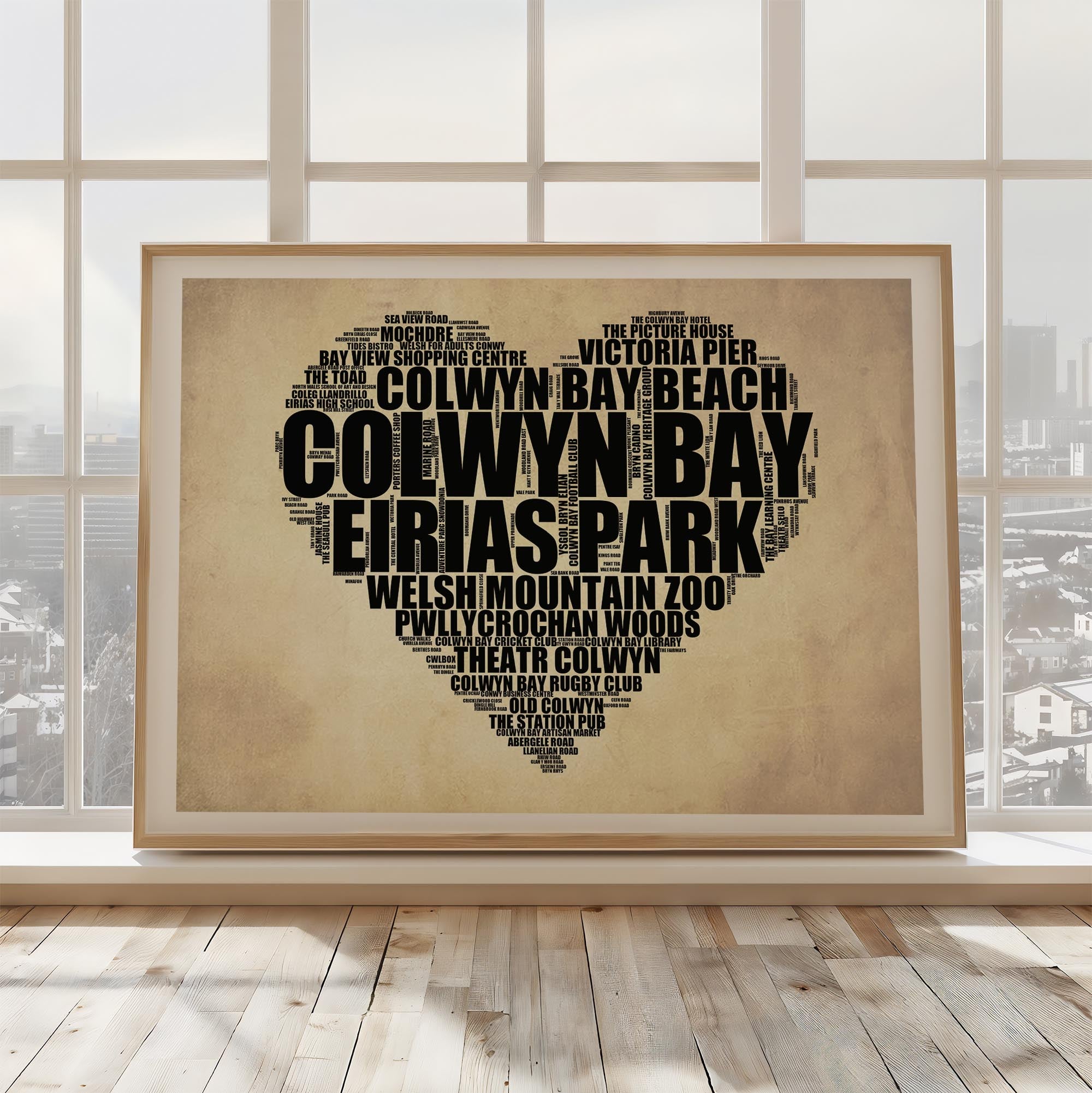 Colwyn Bay - Premium Typographic Word Cloud Prints, Posters & Gifts