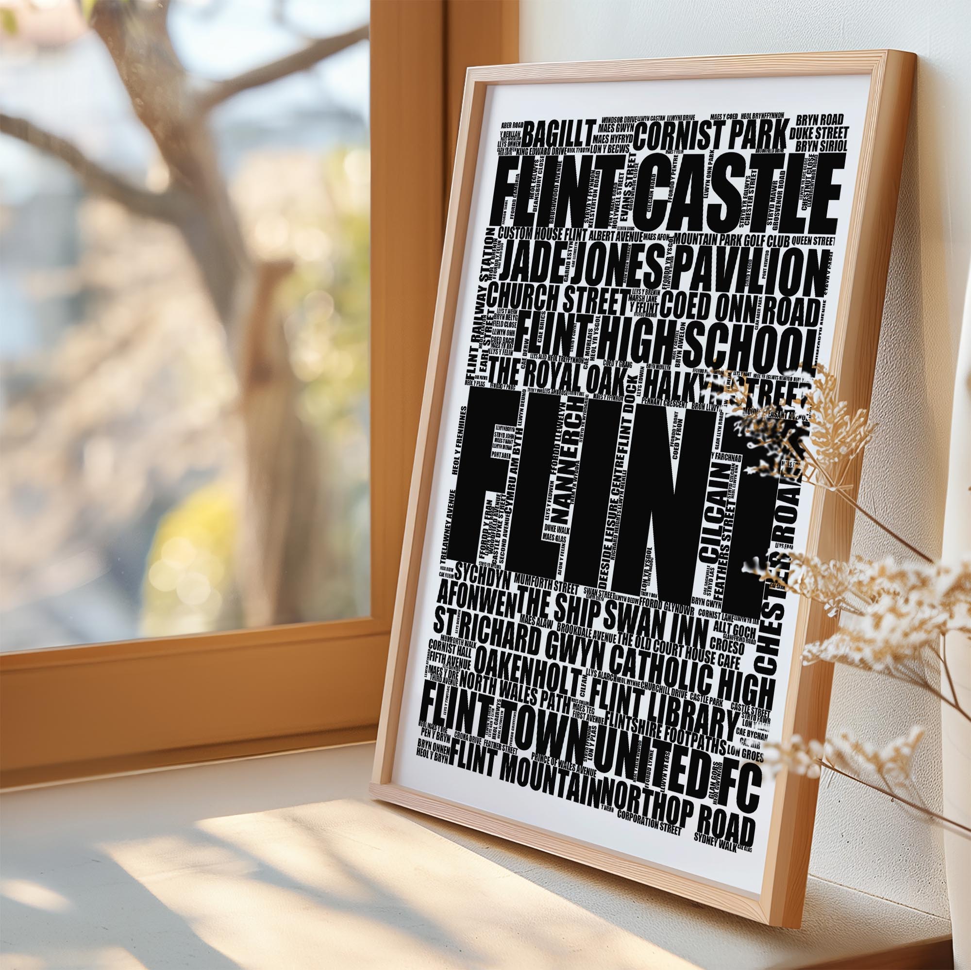 Flint - Premium Typographic Word Cloud Prints, Posters & Gifts