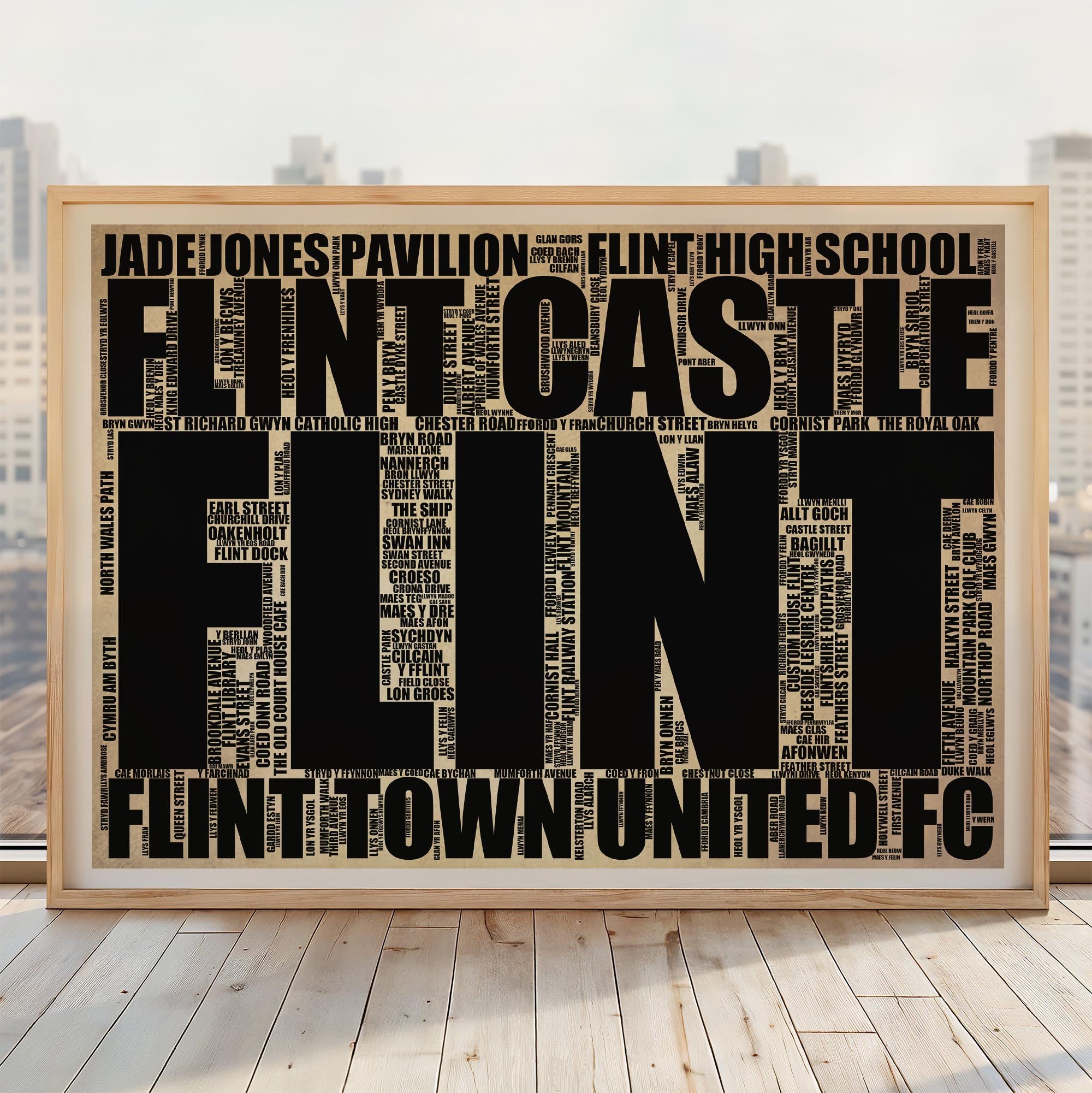 Flint - Premium Typographic Word Cloud Prints, Posters & Gifts