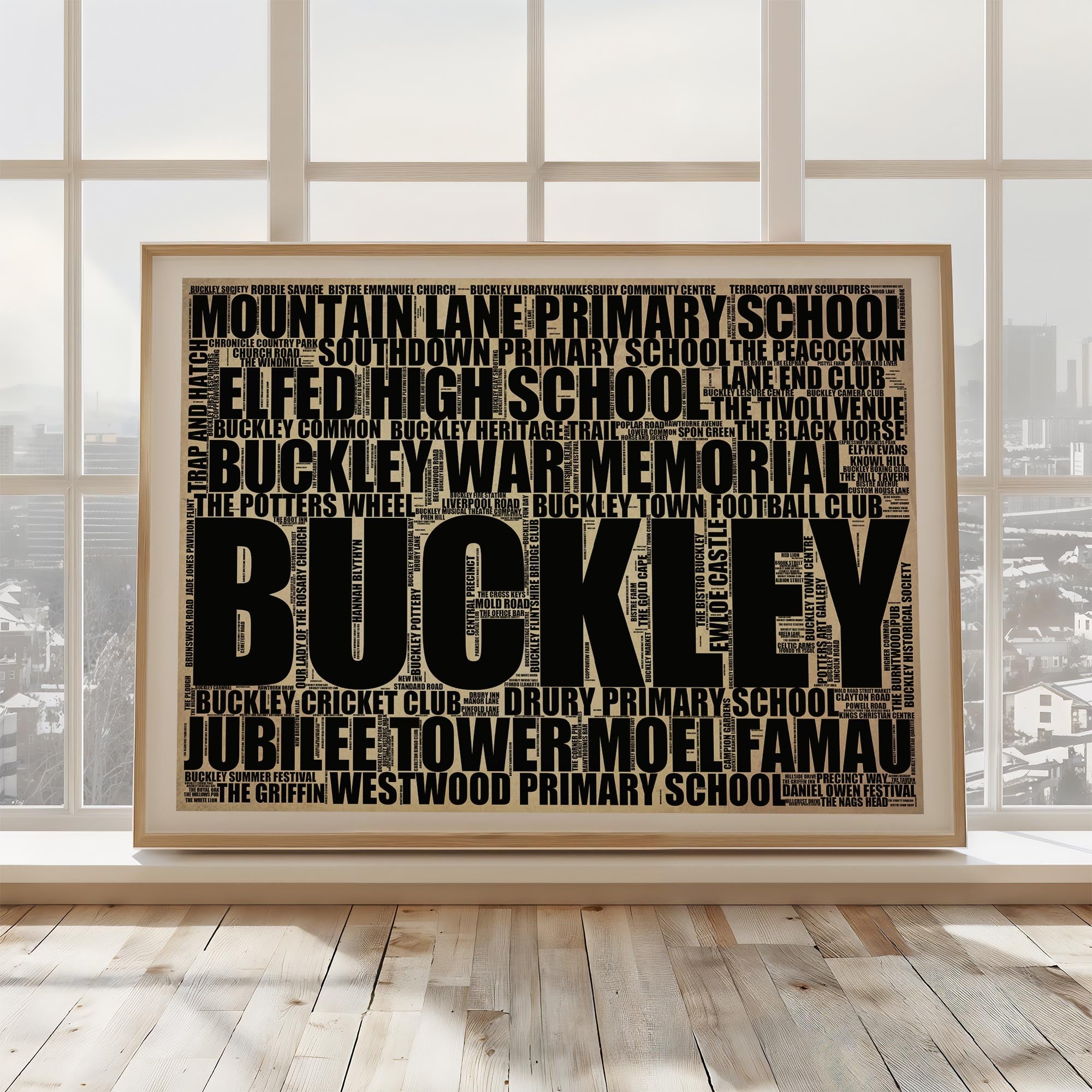 Buckley - Premium Typographic Word Cloud Prints, Posters & Gifts