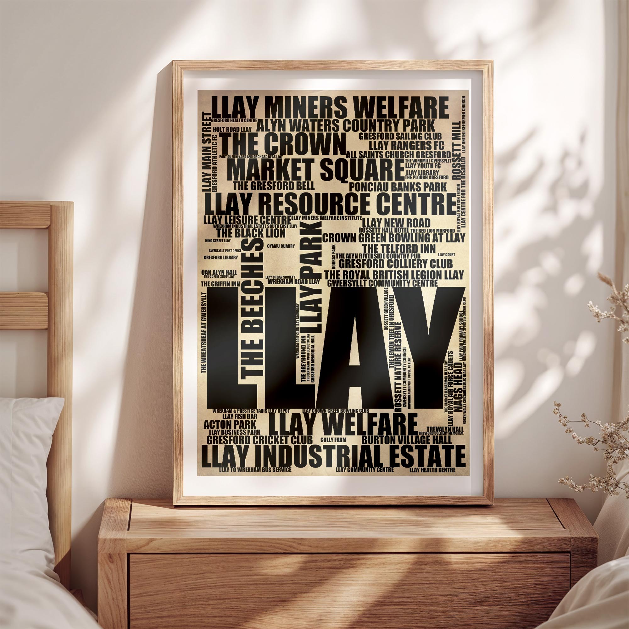 Llay - Premium Typographic Word Cloud Prints, Posters & Gifts