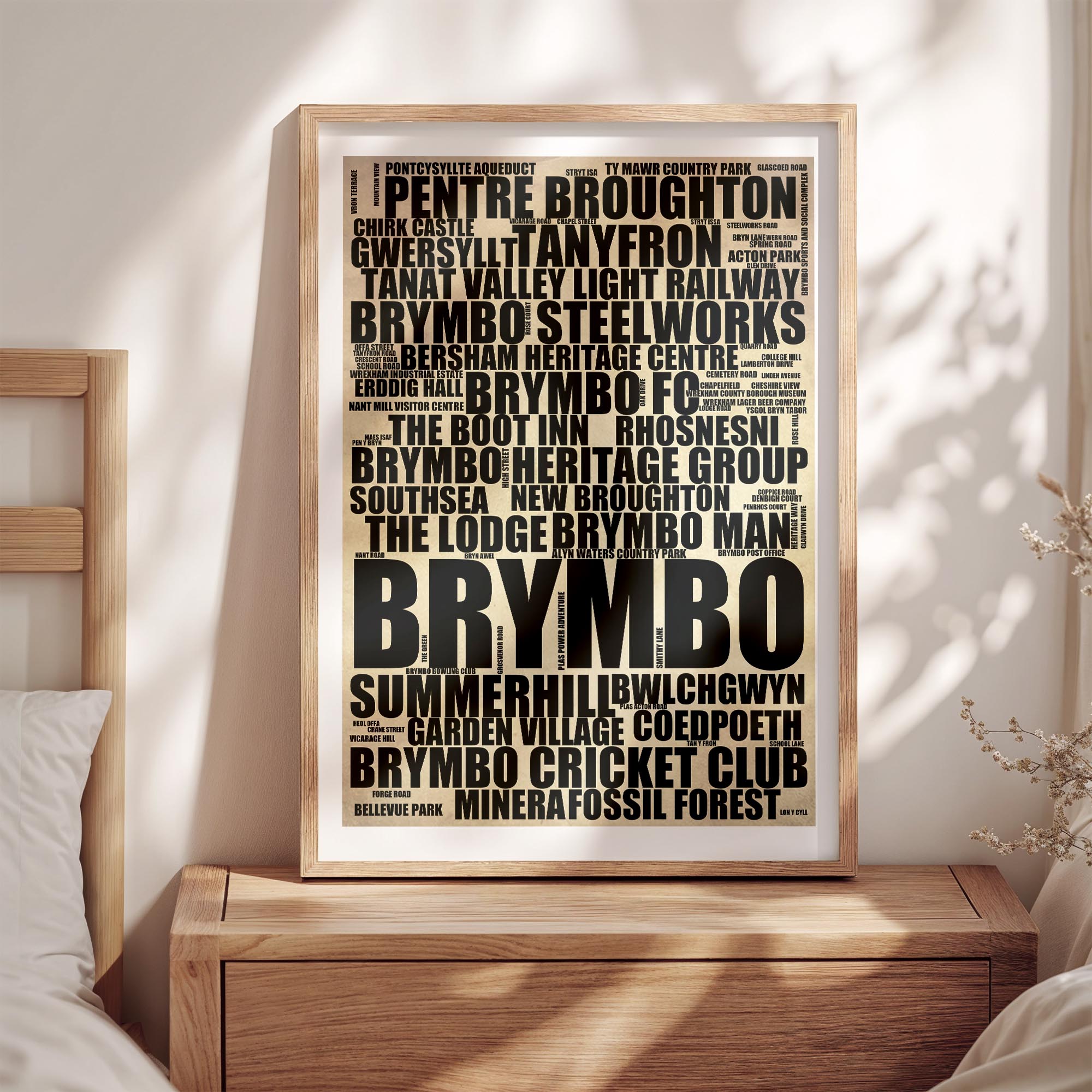 Brymbo - Premium Typographic Word Cloud Prints, Posters & Gifts