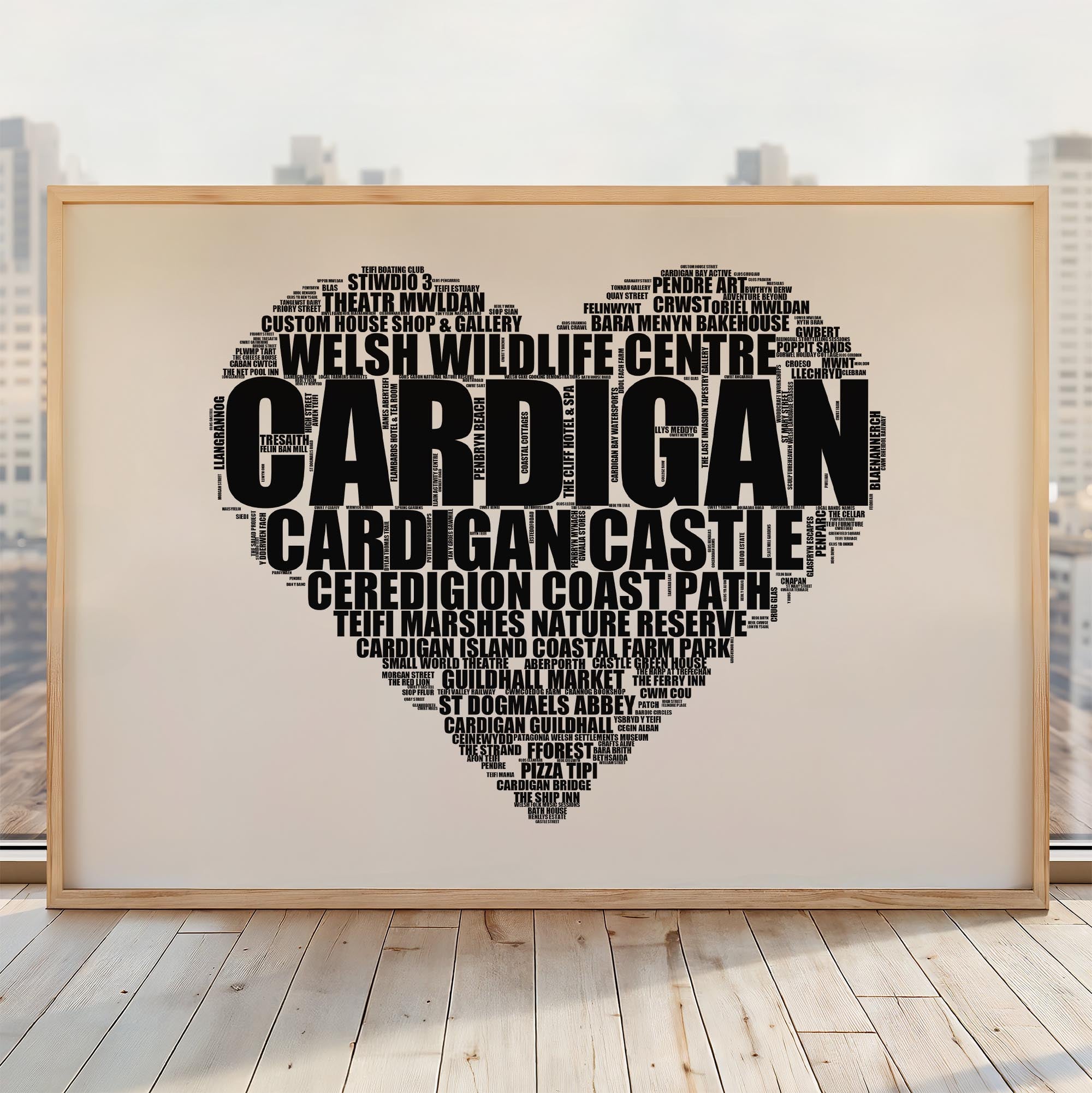 Cardigan - Premium Typographic Word Cloud Prints, Posters & Gifts