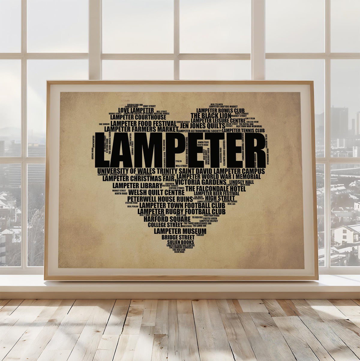 Lampeter - Premium Typographic Word Cloud Prints, Posters & Gifts