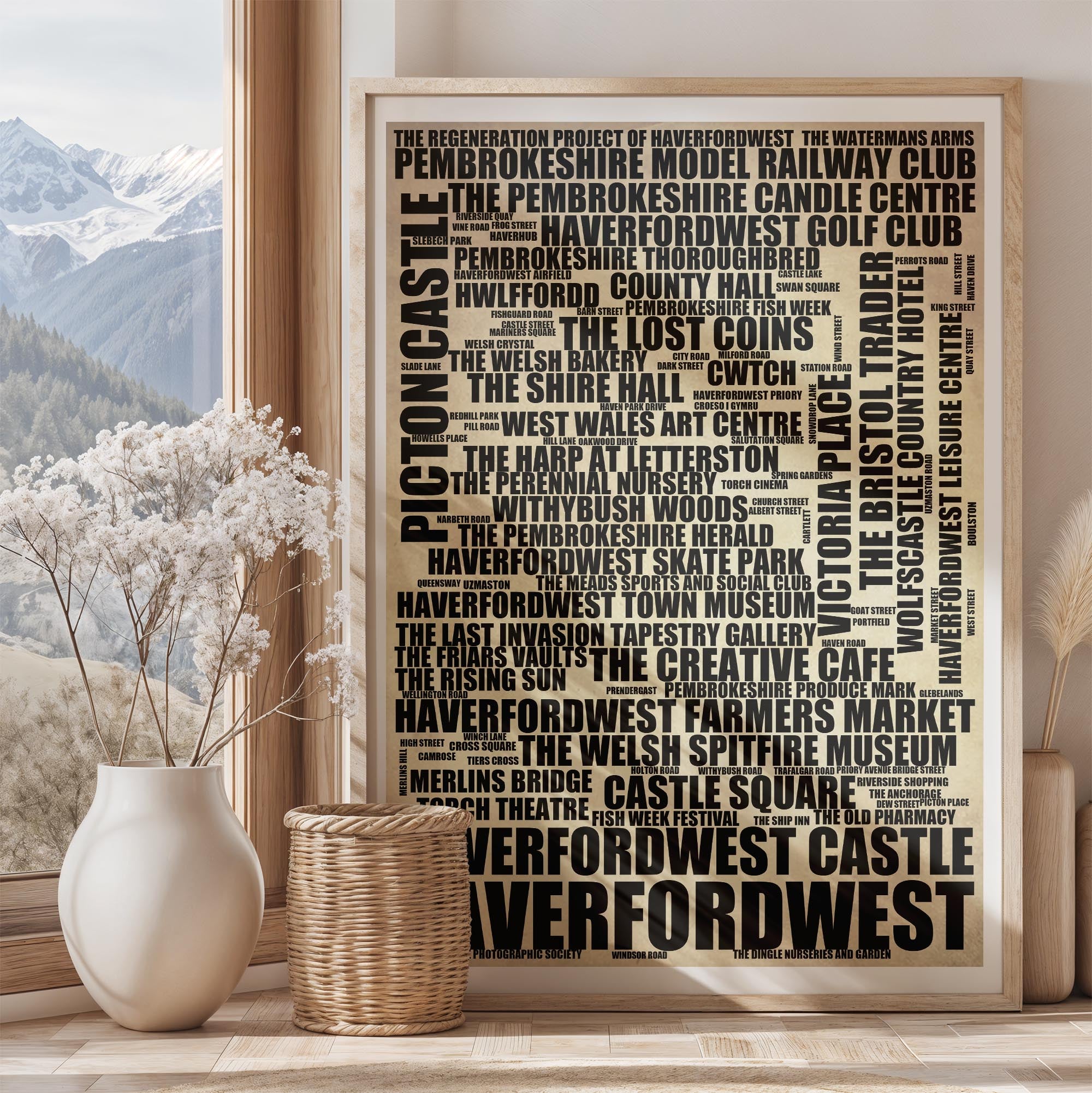 Haverfordwest - Premium Typographic Word Cloud Prints, Posters & Gifts