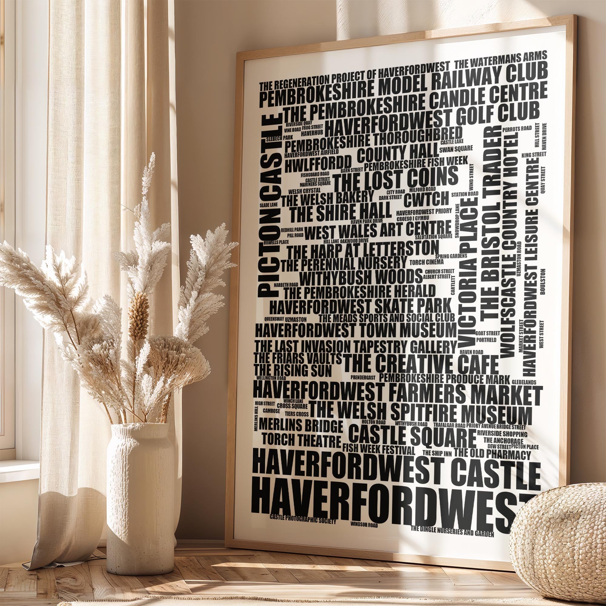 Haverfordwest - Premium Typographic Word Cloud Prints, Posters & Gifts