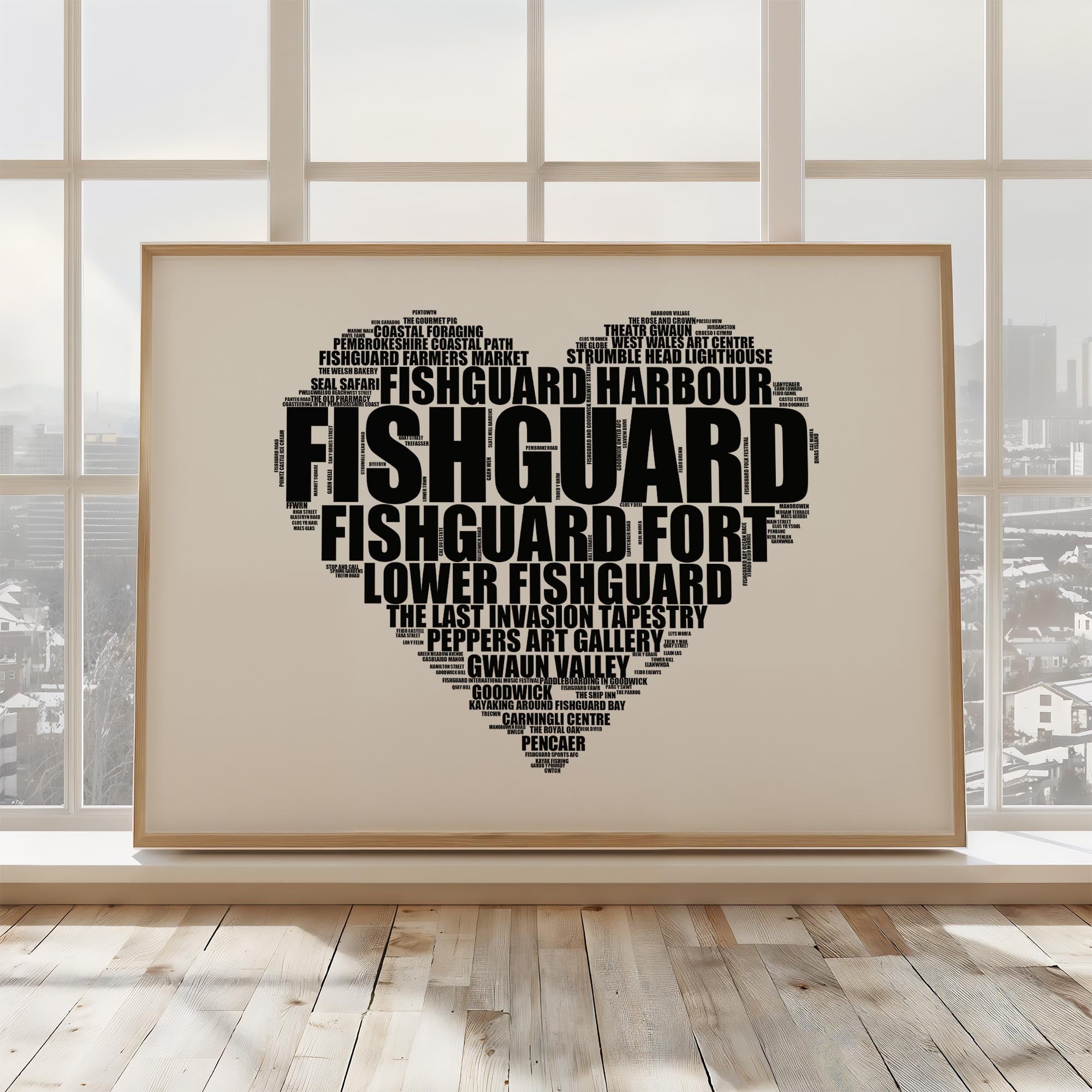 Fishguard - Premium Typographic Word Cloud Prints, Posters & Gifts