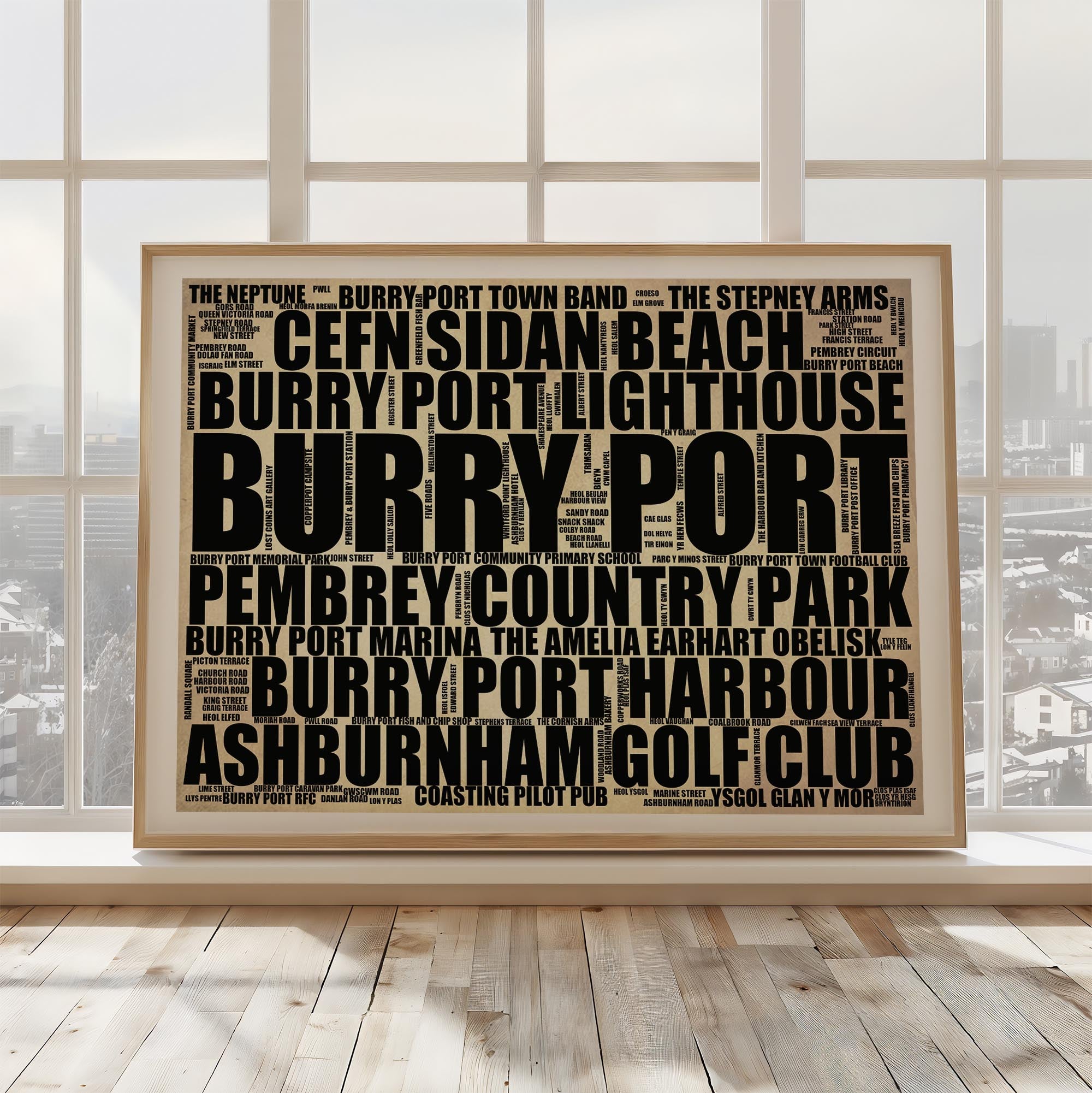 Burry Port - Premium Typographic Word Cloud Prints, Posters & Gifts