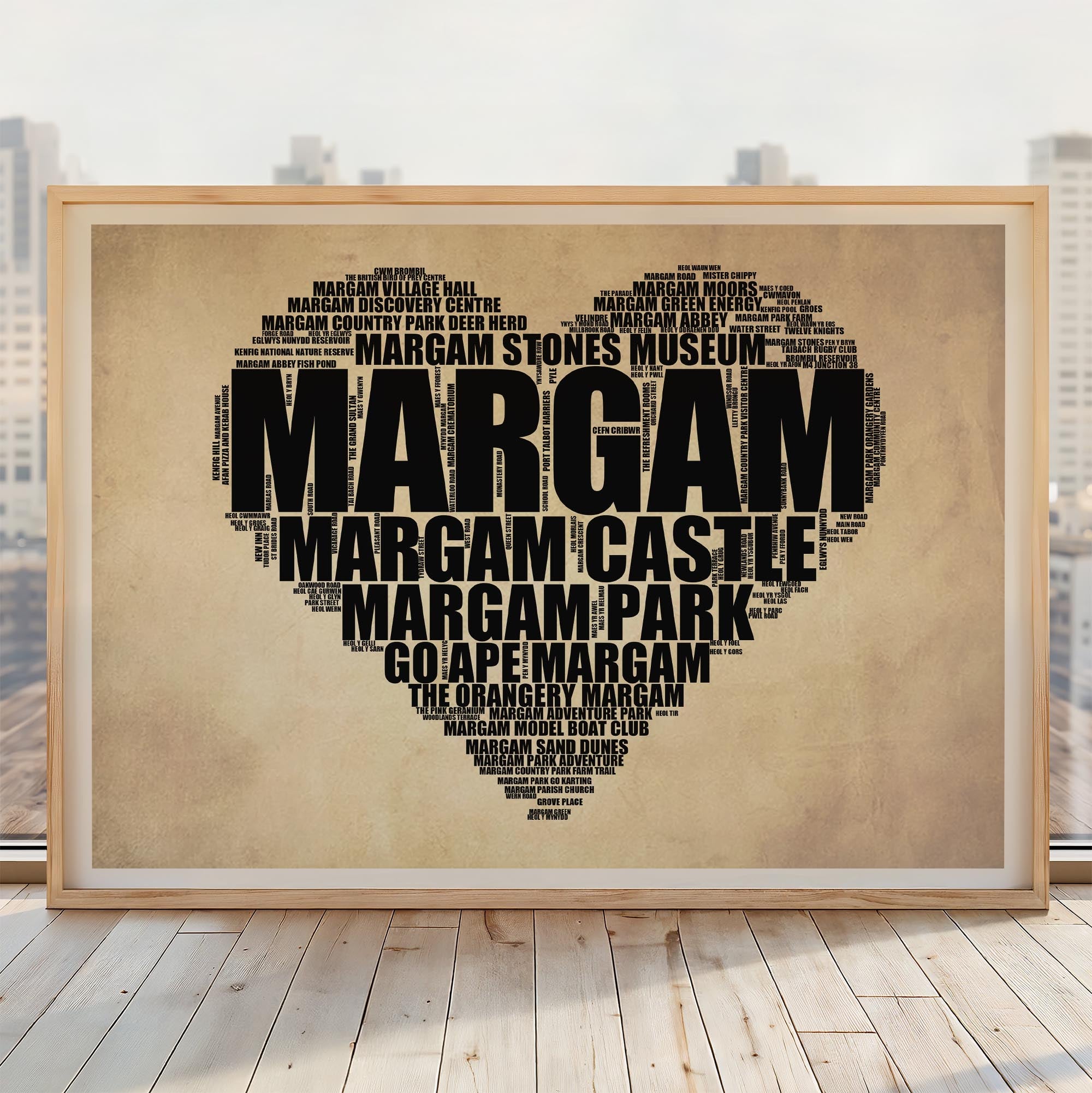 Margam - Premium Typographic Word Cloud Prints, Posters & Gifts
