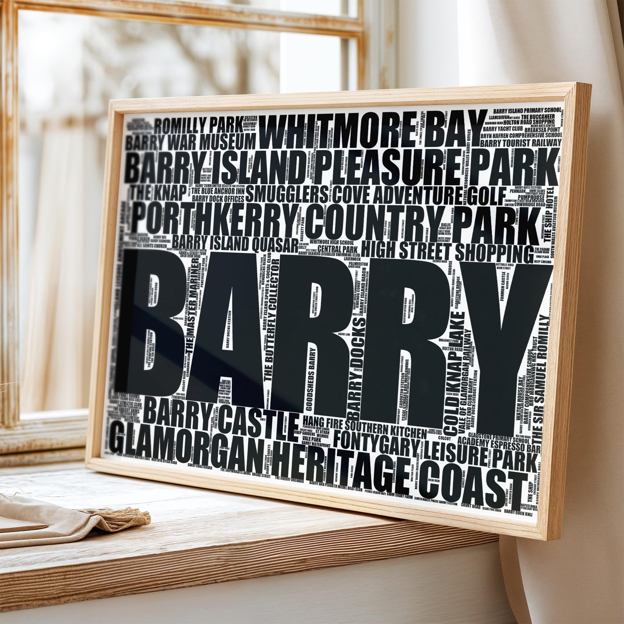 Barry - Premium Typographic Word Cloud Prints, Posters & Gifts