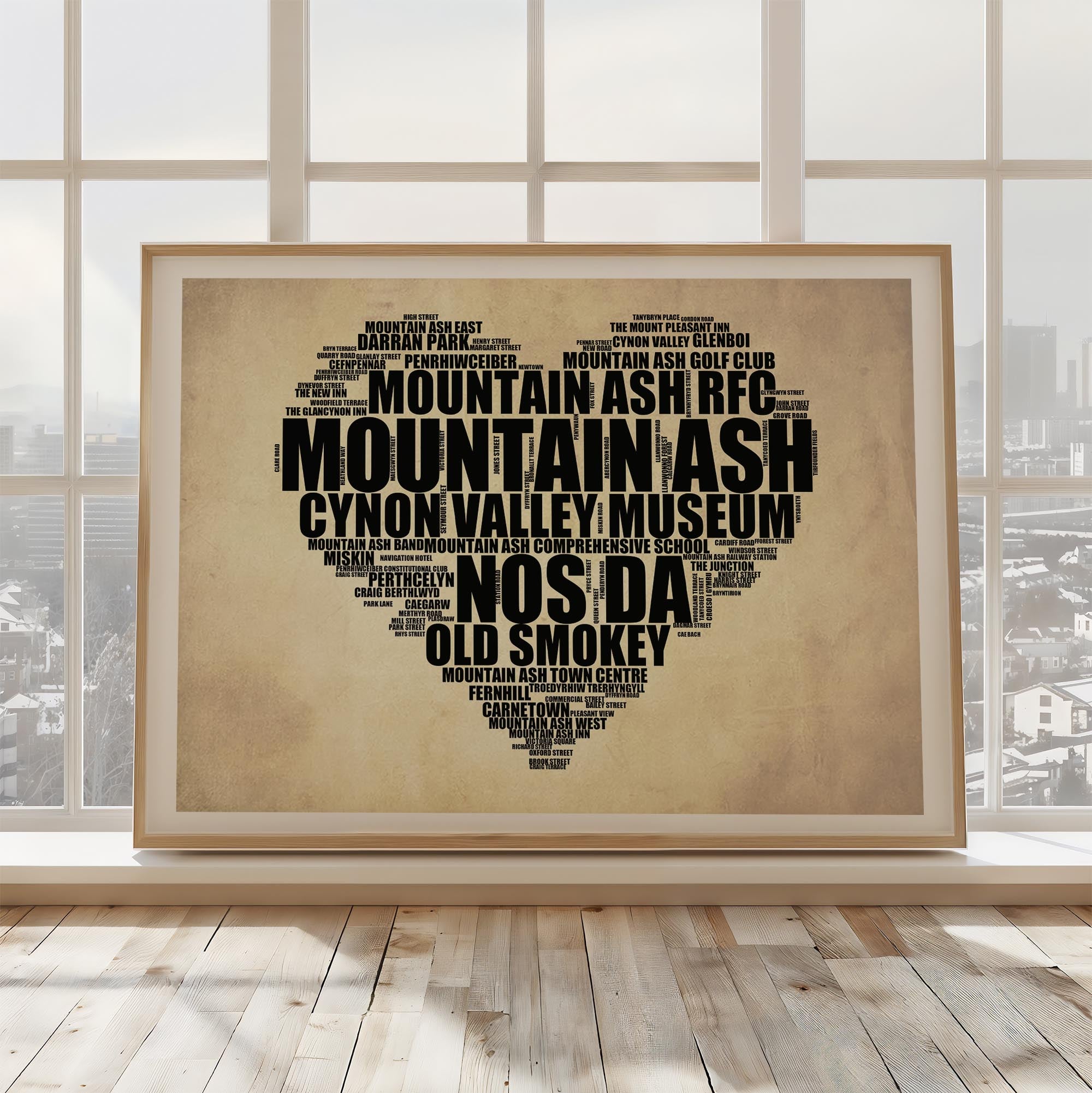 Mountain Ash - Premium Typographic Word Cloud Prints, Posters & Gifts