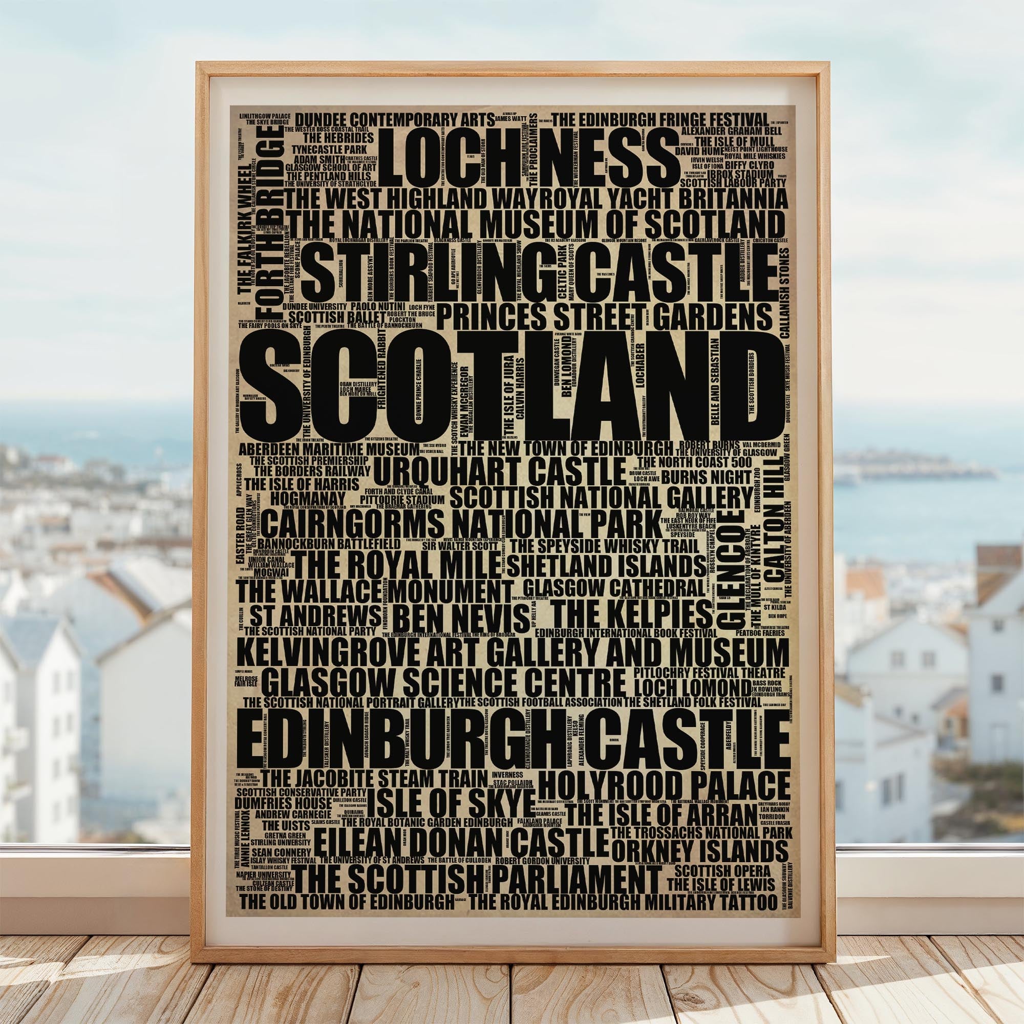 Scotland - Premium Typographic Word Cloud Prints, Posters & Gifts