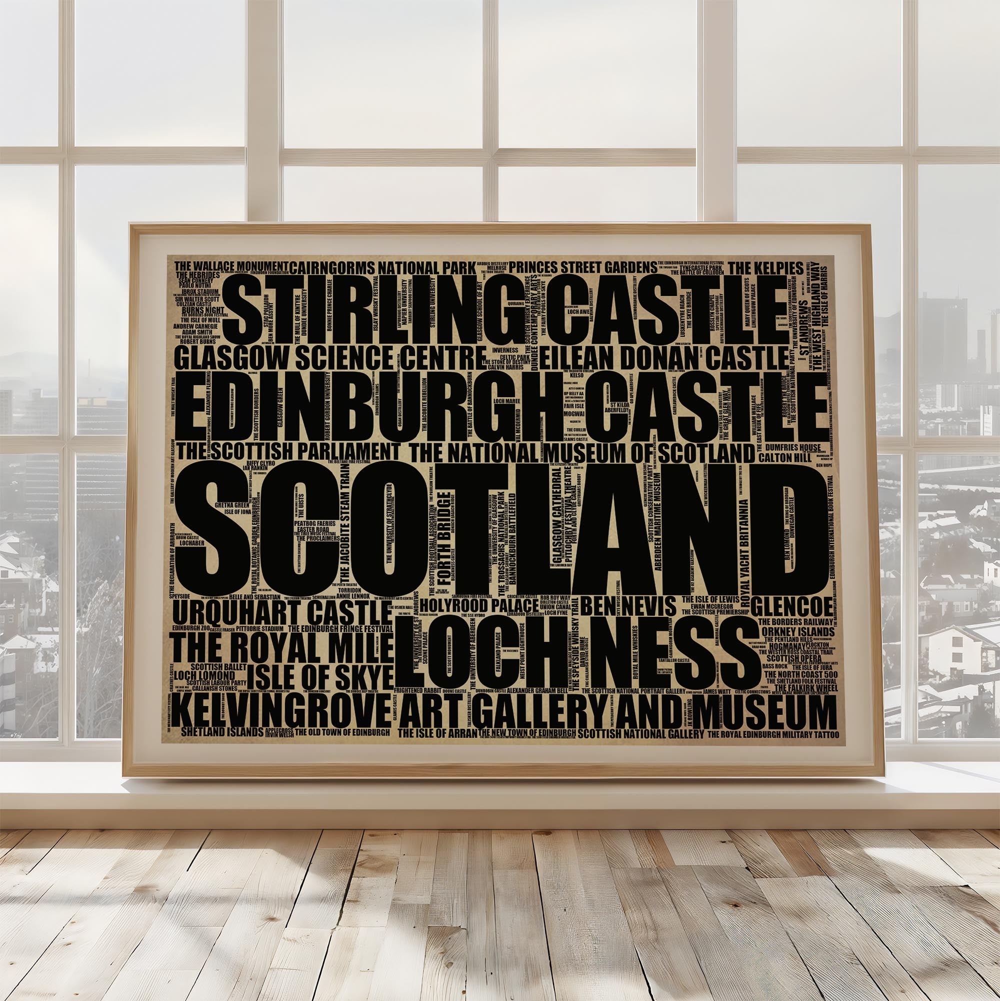 Scotland - Premium Typographic Word Cloud Prints, Posters & Gifts