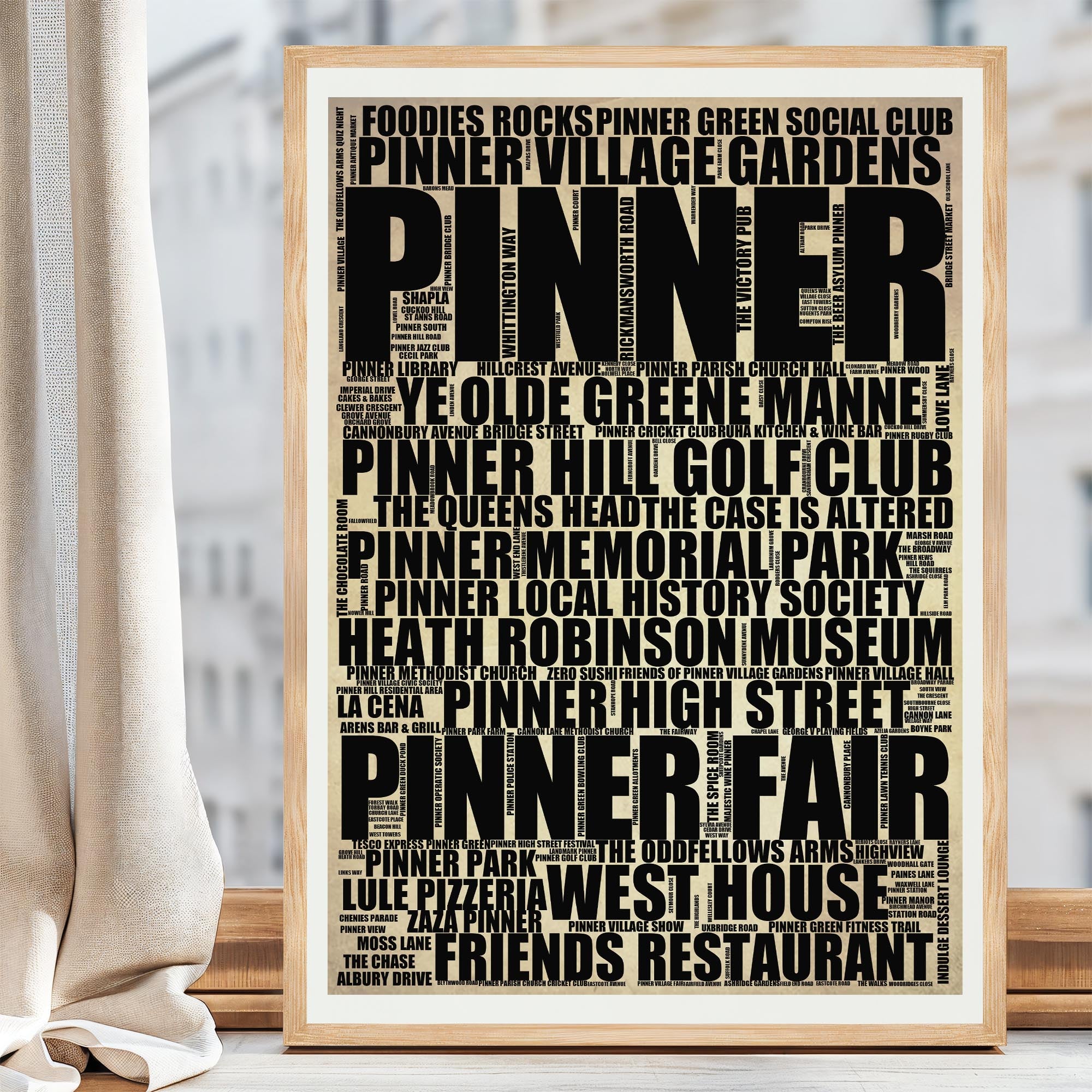 Pinner - Premium Typographic Word Cloud Prints, Posters & Gifts