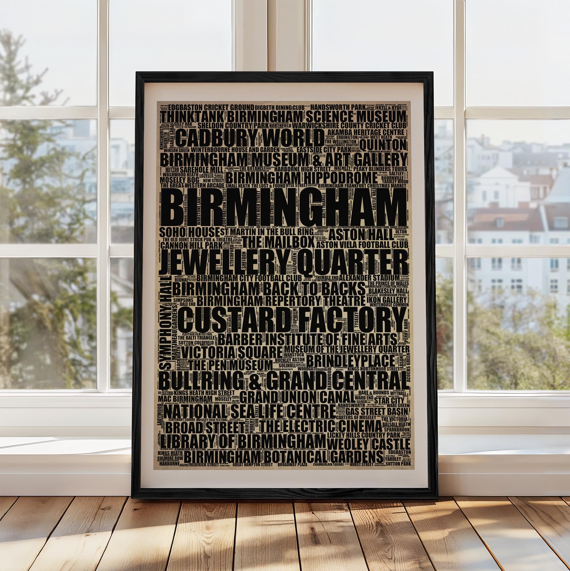 Birmingham - Premium Typographic Word Cloud Prints, Posters & Gifts