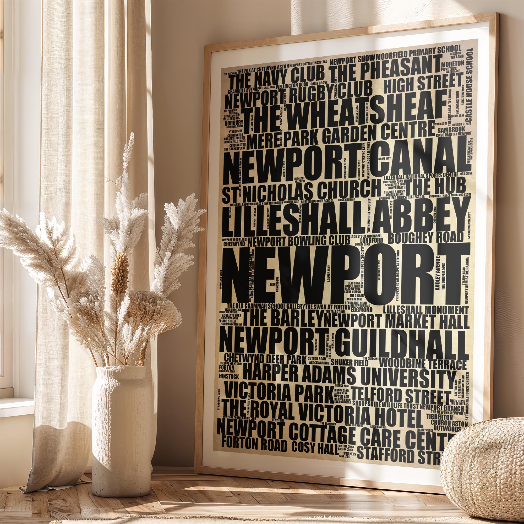 Newport - Premium Typographic Word Cloud Prints, Posters & Gifts