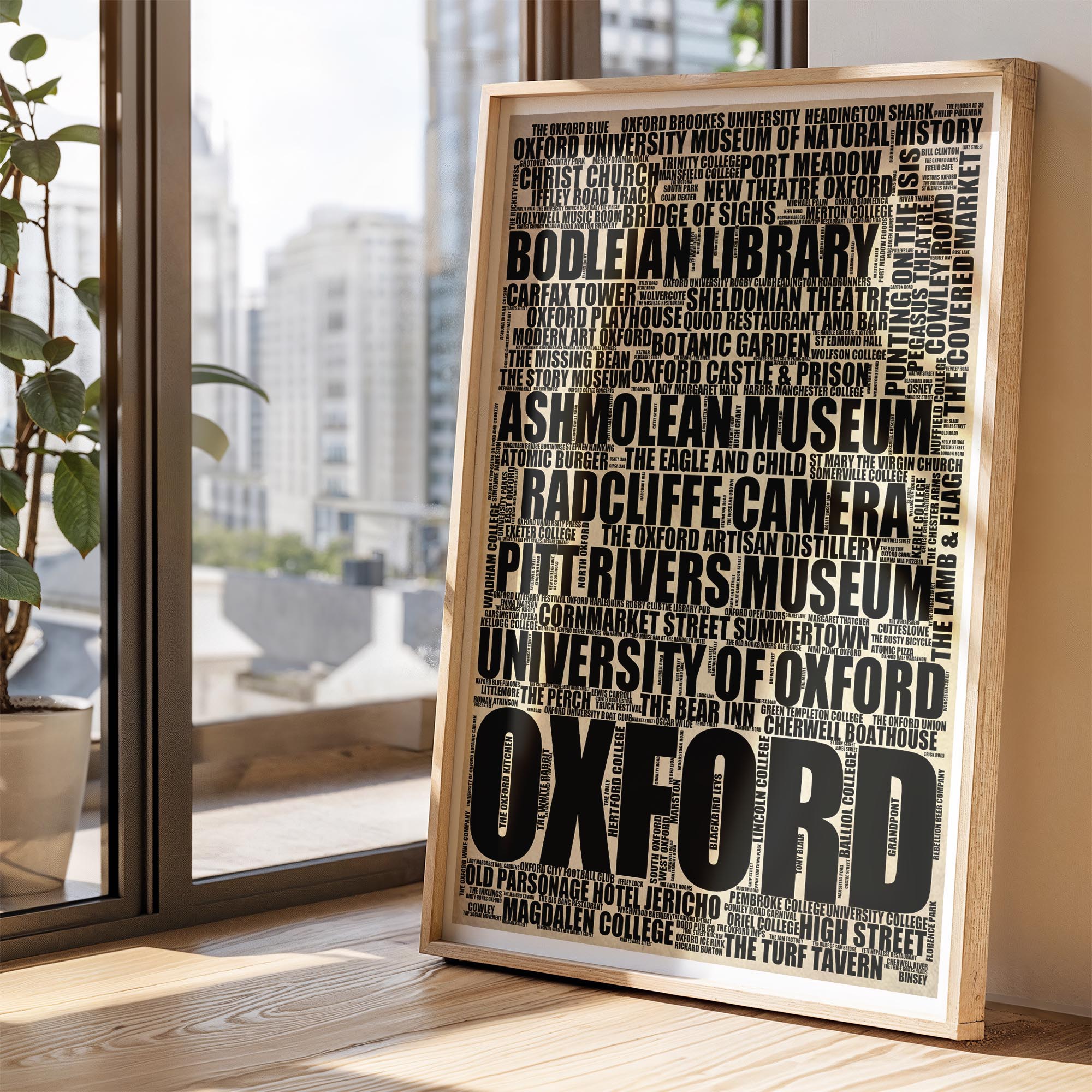 Oxford - Premium Typographic Word Cloud Prints, Posters & Gifts