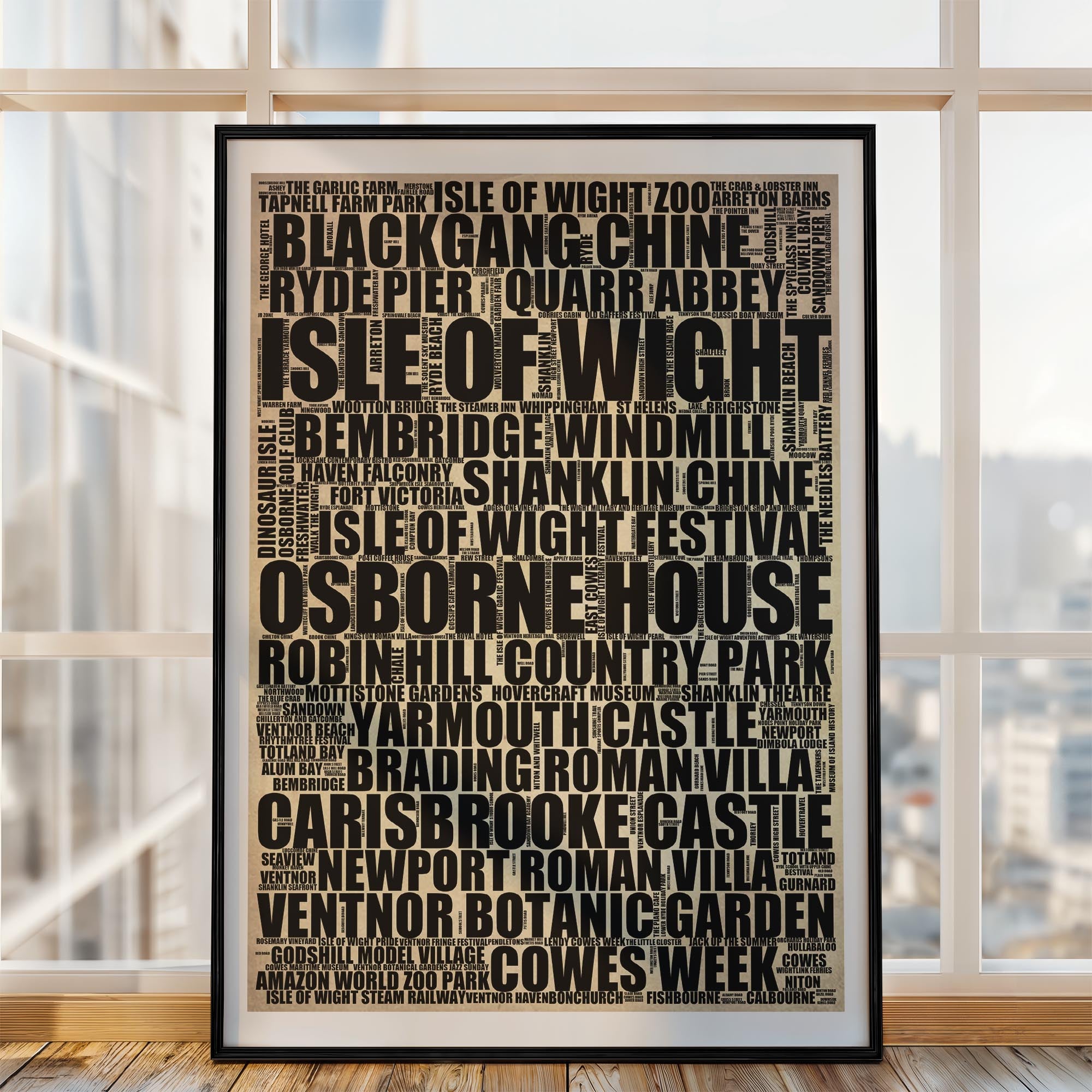 Isle of Wight - Premium Typographic Word Cloud Prints, Posters & Gifts