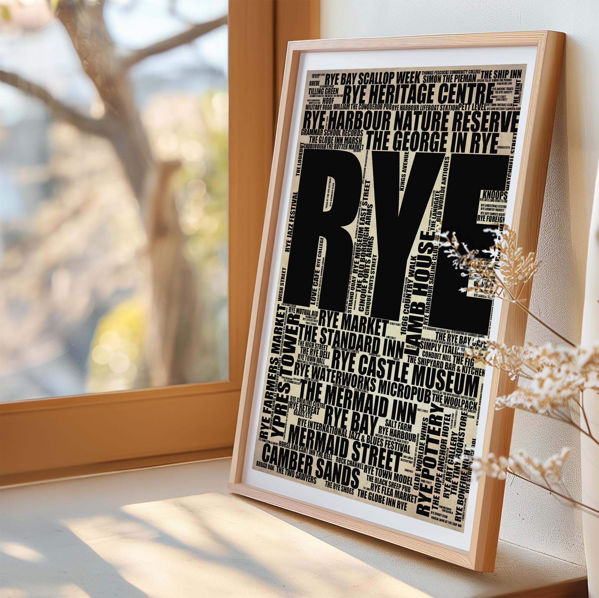 Rye - Premium Typographic Word Cloud Prints, Posters & Gifts