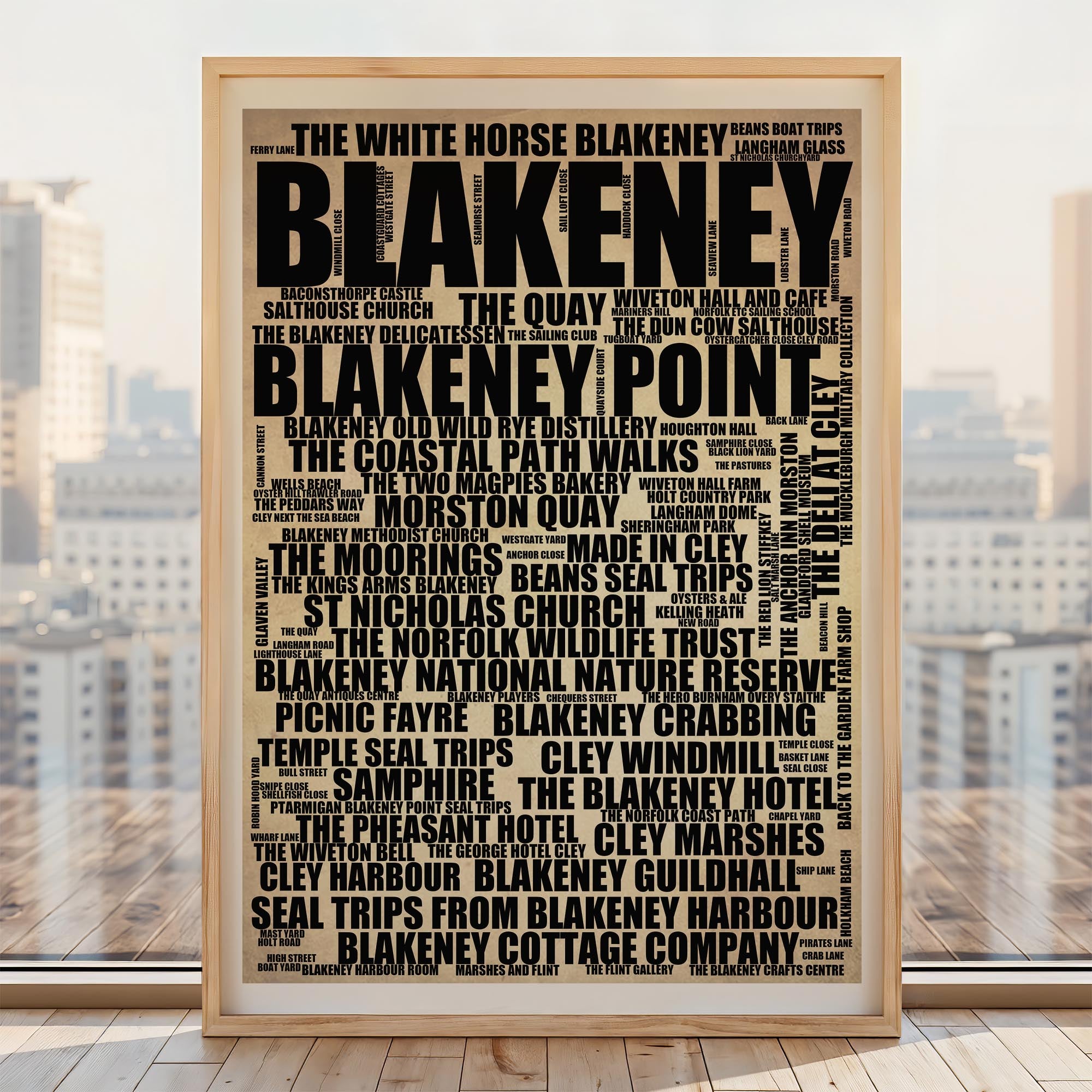 Blakeney - Premium Typographic Word Cloud Prints, Posters & Gifts