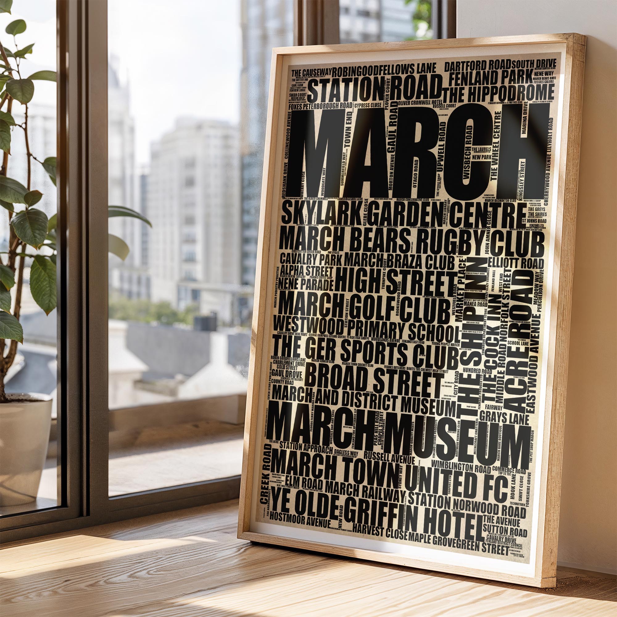 March - Premium Typographic Word Cloud Prints, Posters & Gifts