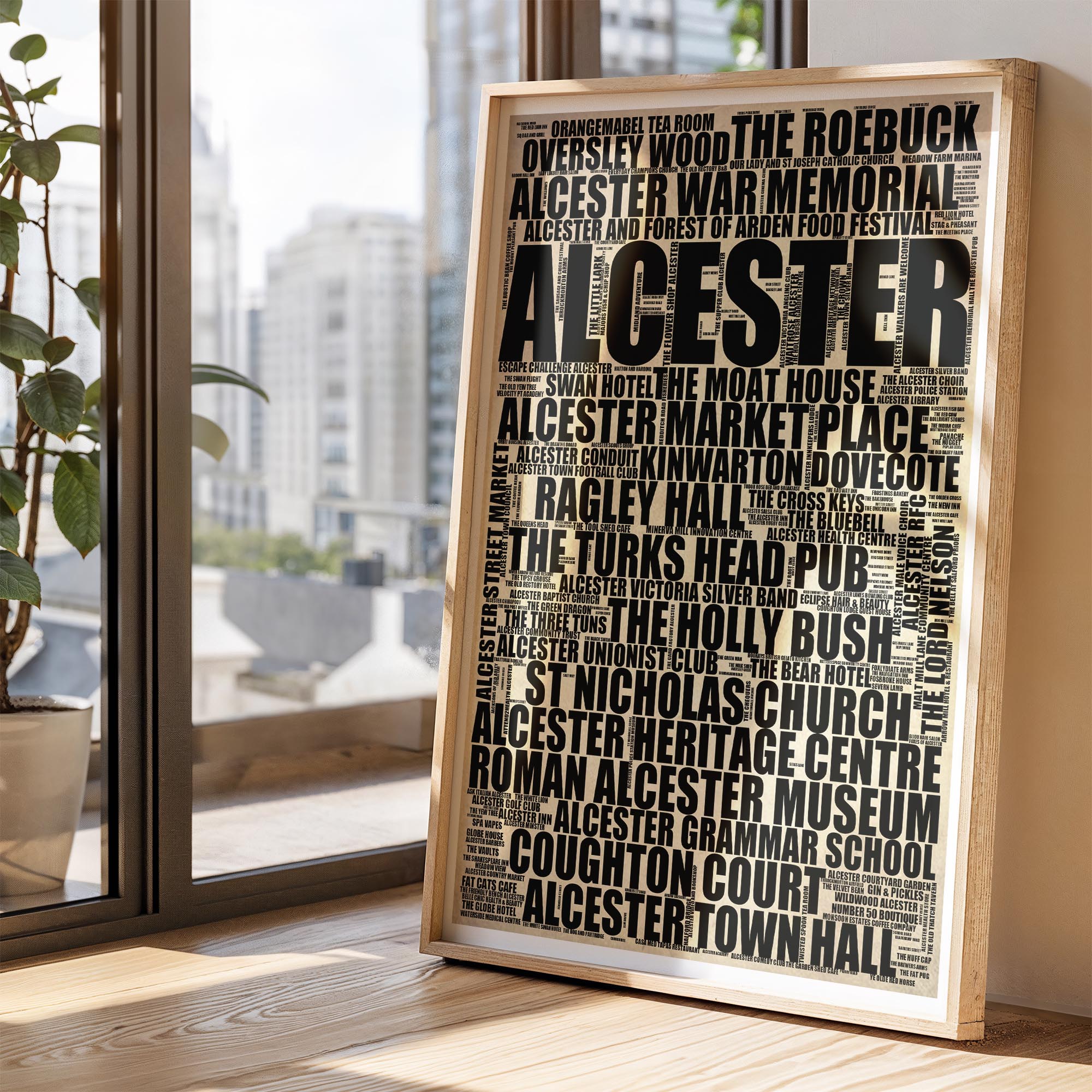 Alcester - Premium Typographic Word Cloud Prints, Posters & Gifts