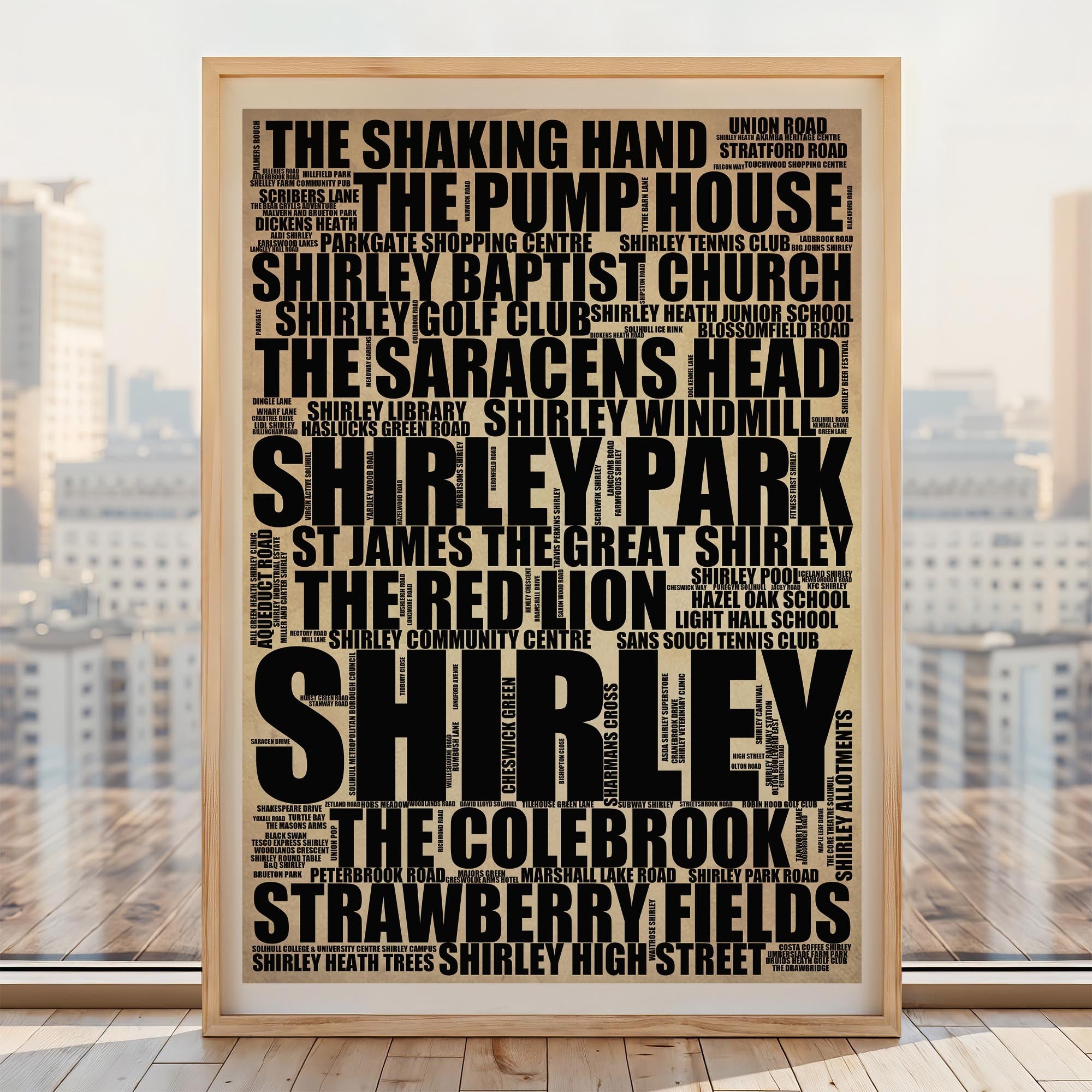 Shirley - Premium Typographic Word Cloud Prints, Posters & Gifts