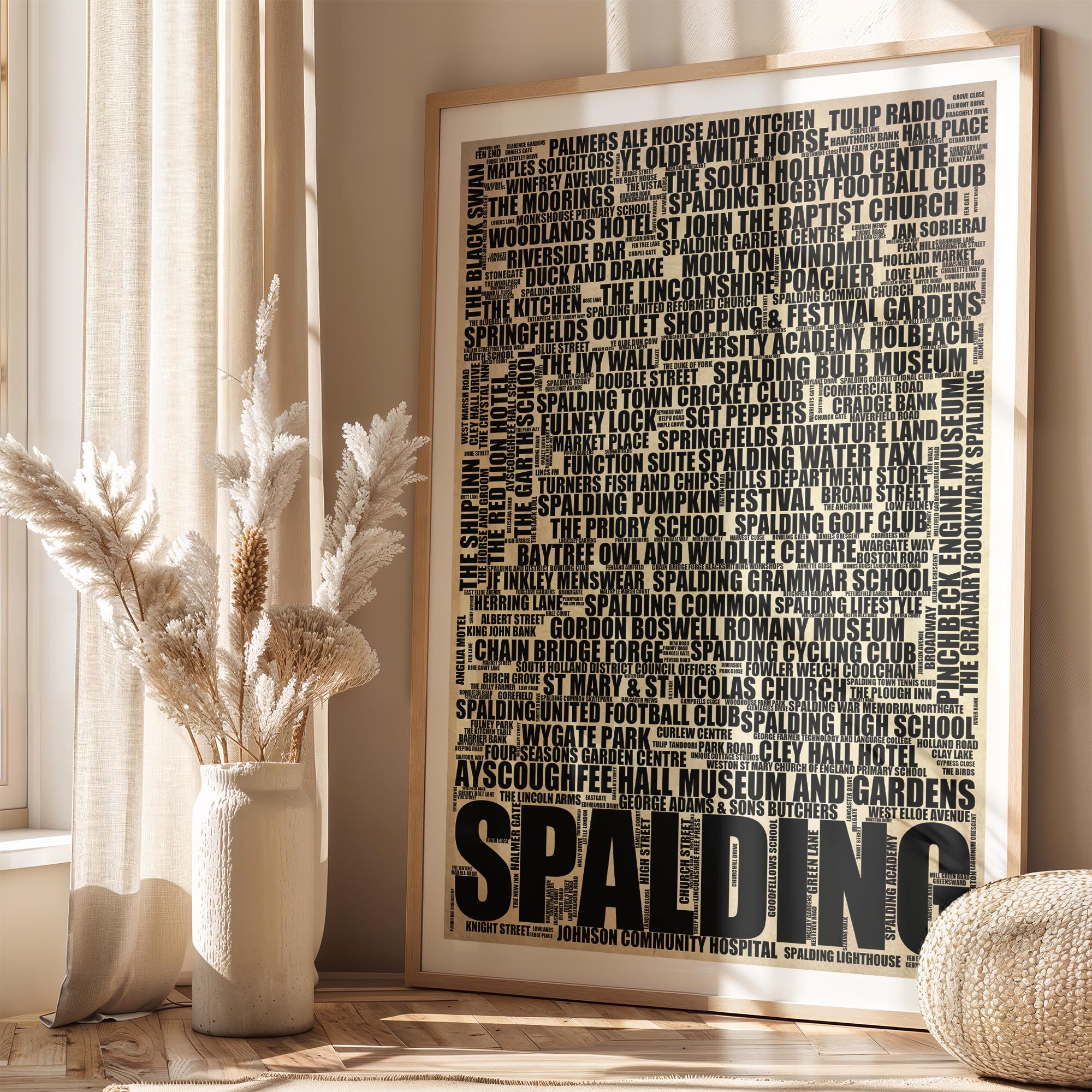 Spalding - Premium Typographic Word Cloud Prints, Posters & Gifts