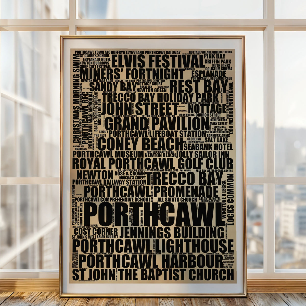 Porthcawl Word Art Print | Wall Art Poster & New Home Gift