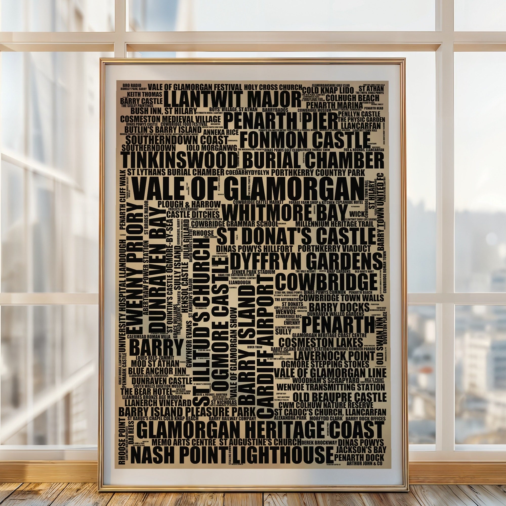 Vale Of Glamorgan Word Art Print | Wall Art Poster & Gift