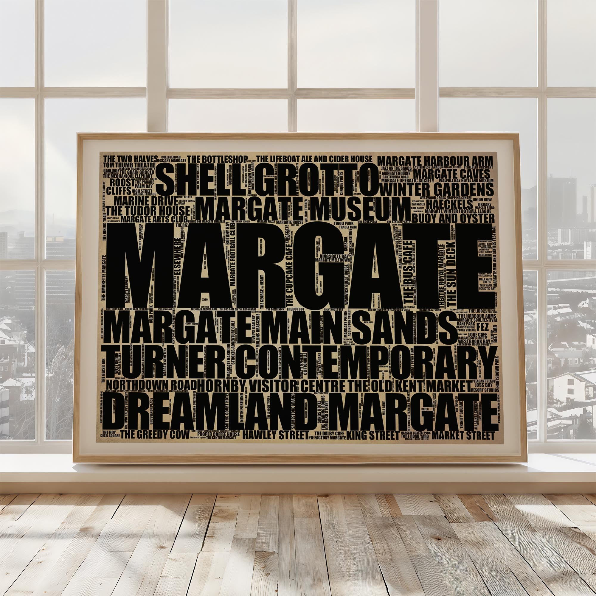 Margate - Premium Typographic Word Cloud Prints, Posters & Gifts