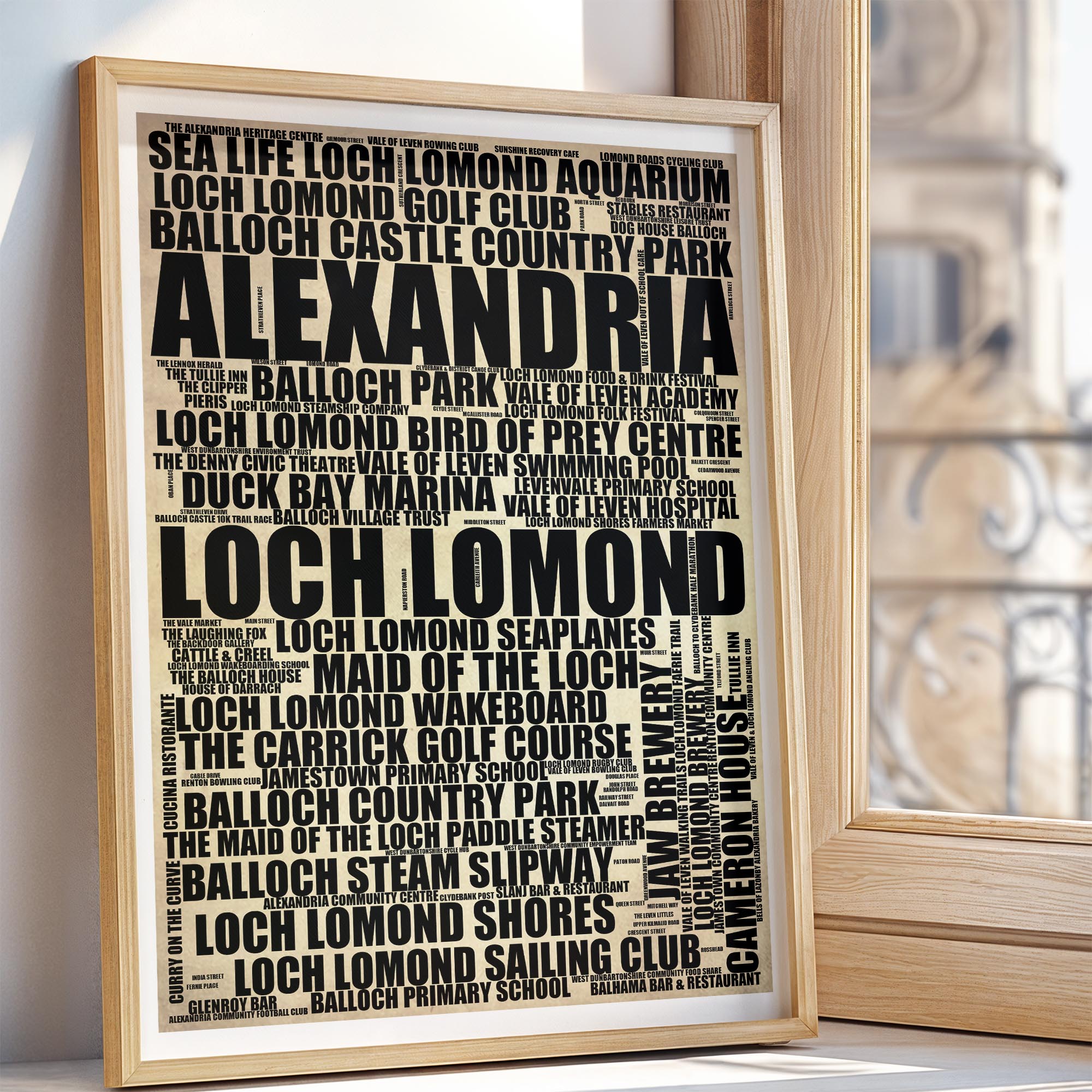 Alexandria - Premium Typographic Word Cloud Prints, Posters & Gifts